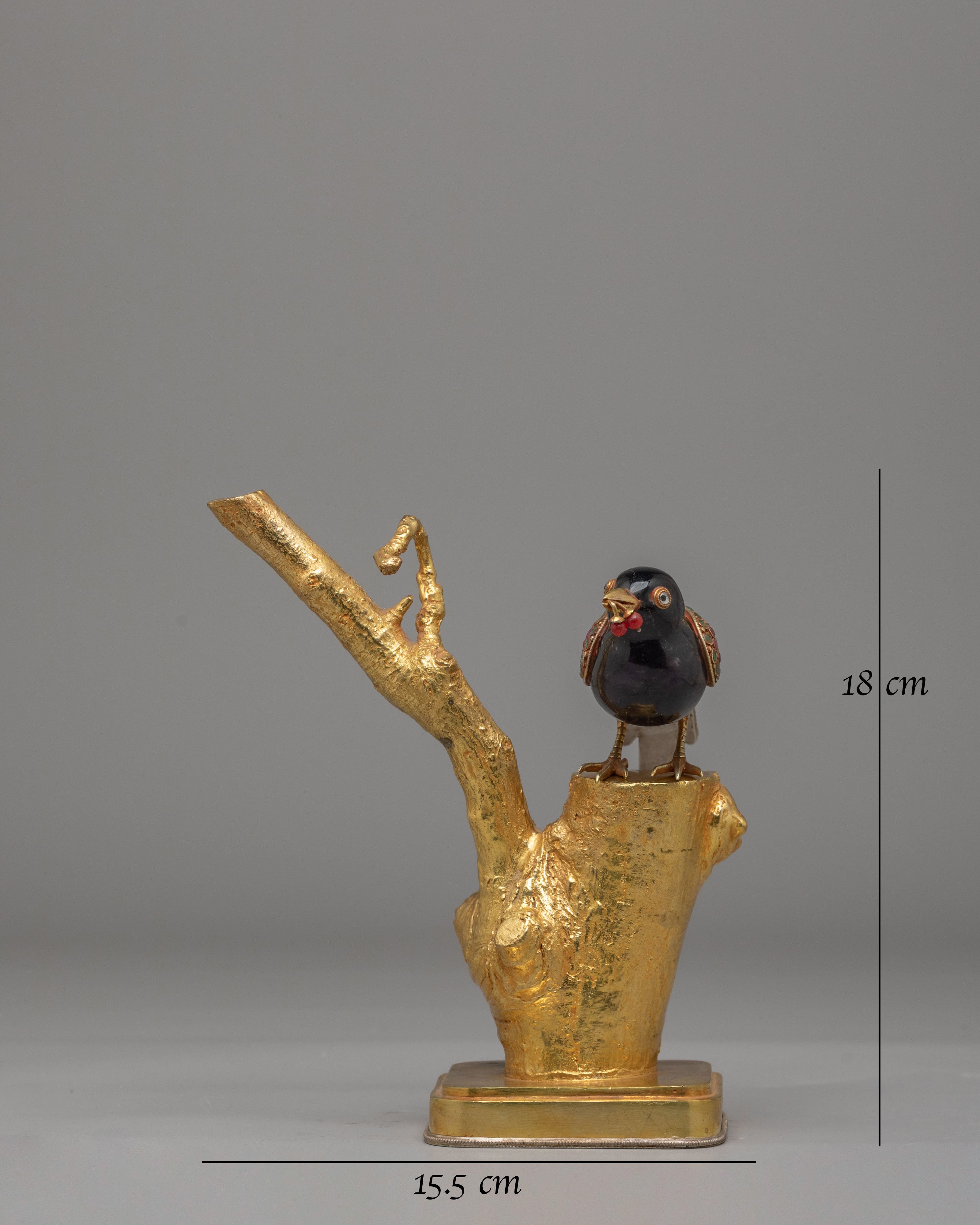 Handmade Golden Bird Statue | Perfect for Spiritual Decor