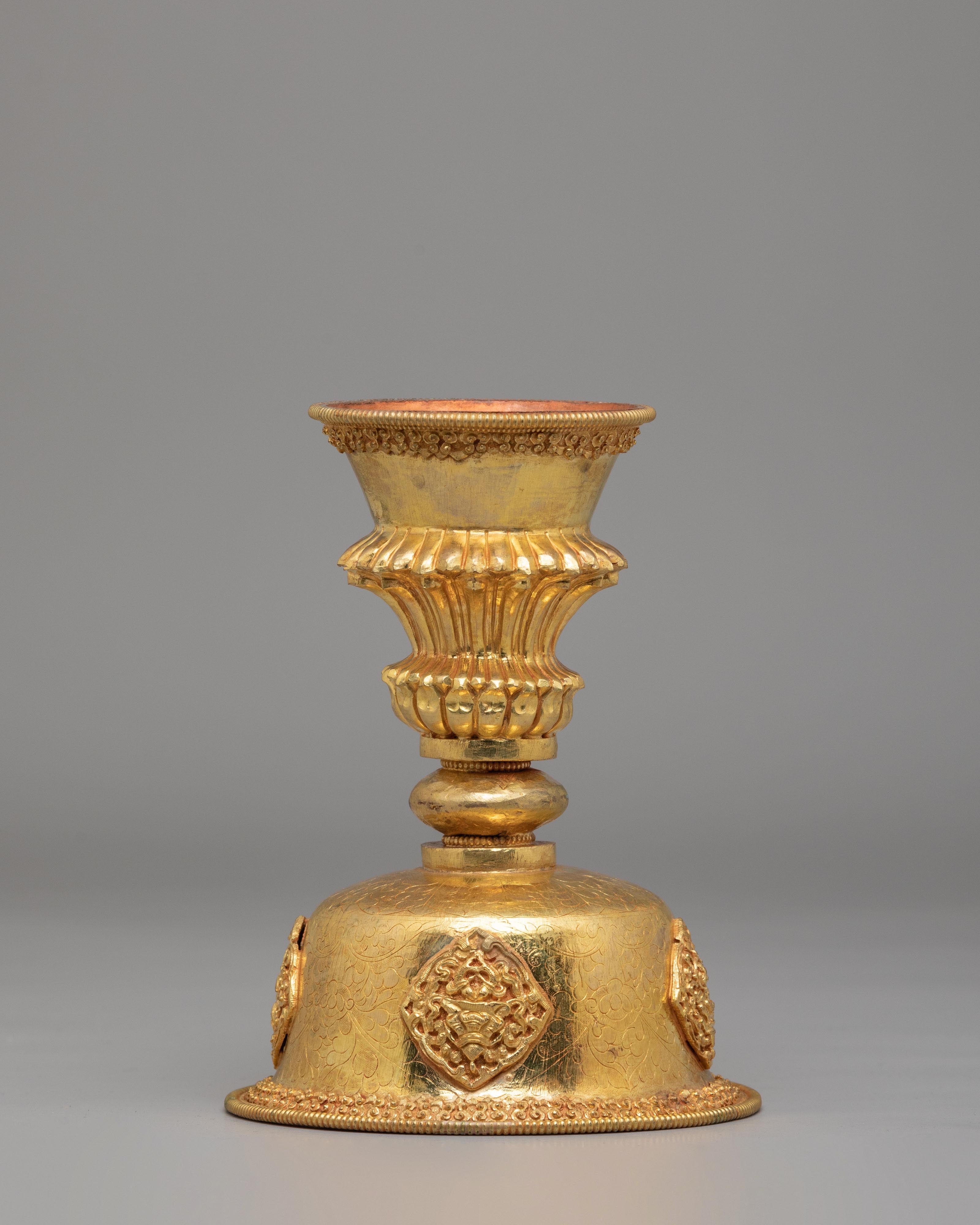 Handcrafted Ritual Butter Lamp | Offerings & Altar Decor