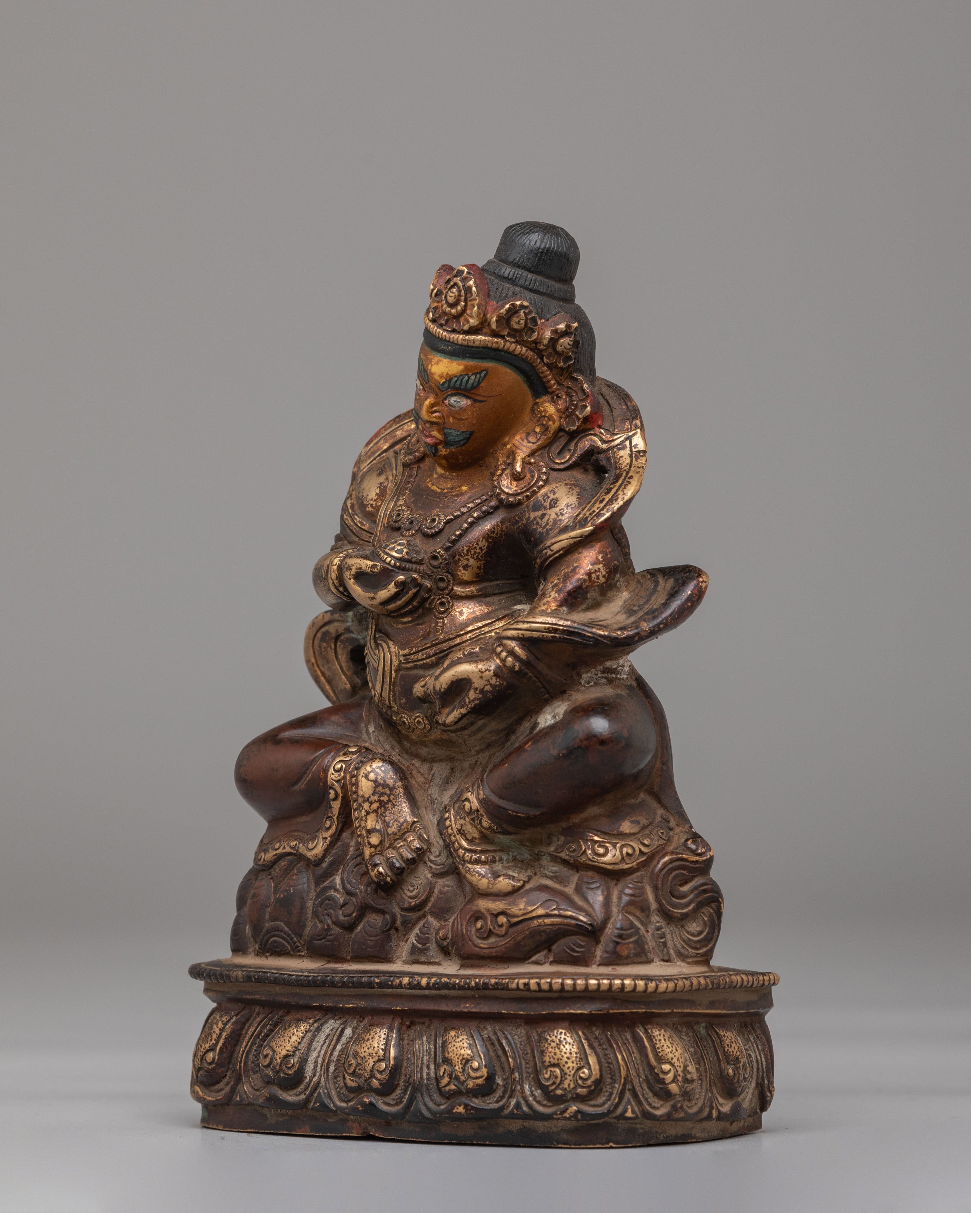 Sacred Dzambhala Statue Deity Statue | Spiritual Wealth and Protection Art