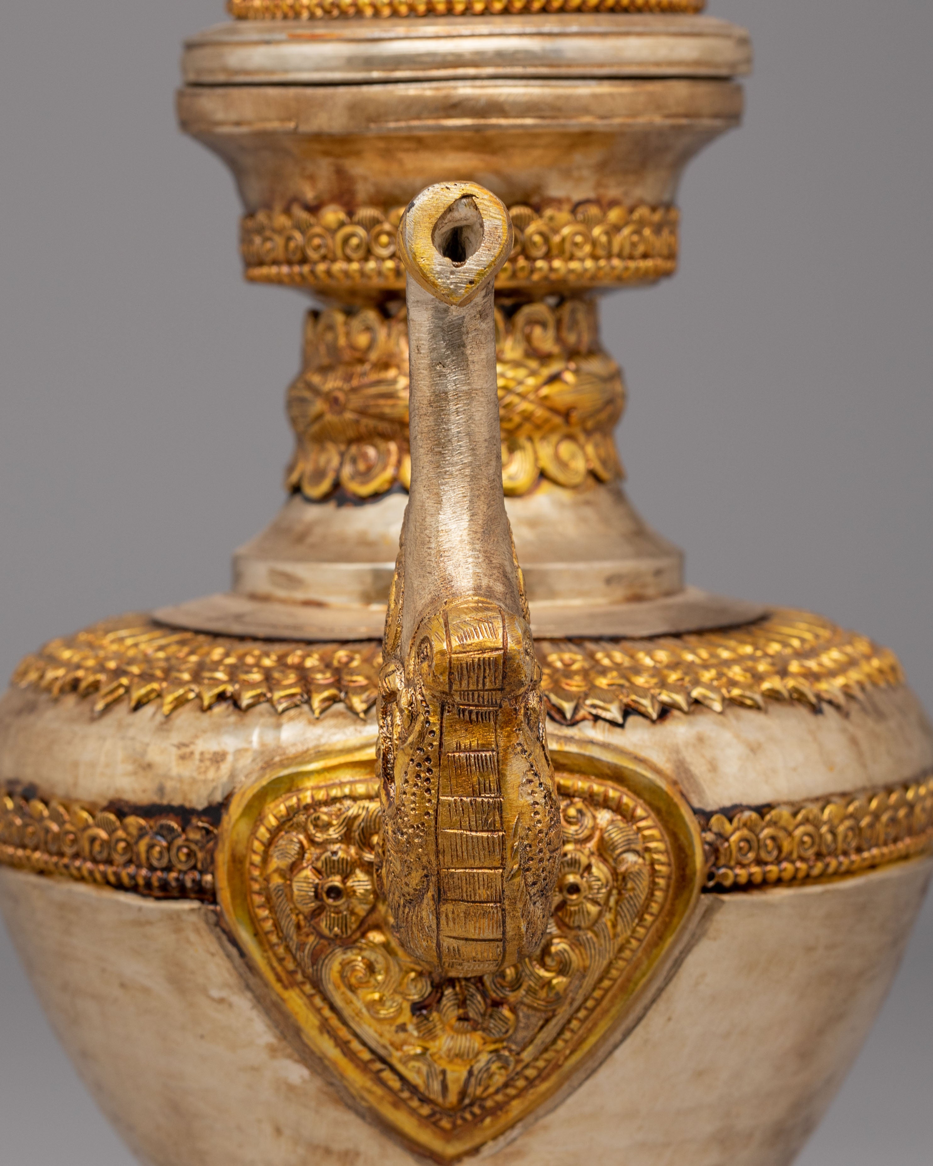 Sacred Tibetan Tea Pot | Ritual Vessel for Meditation & Decorative Use