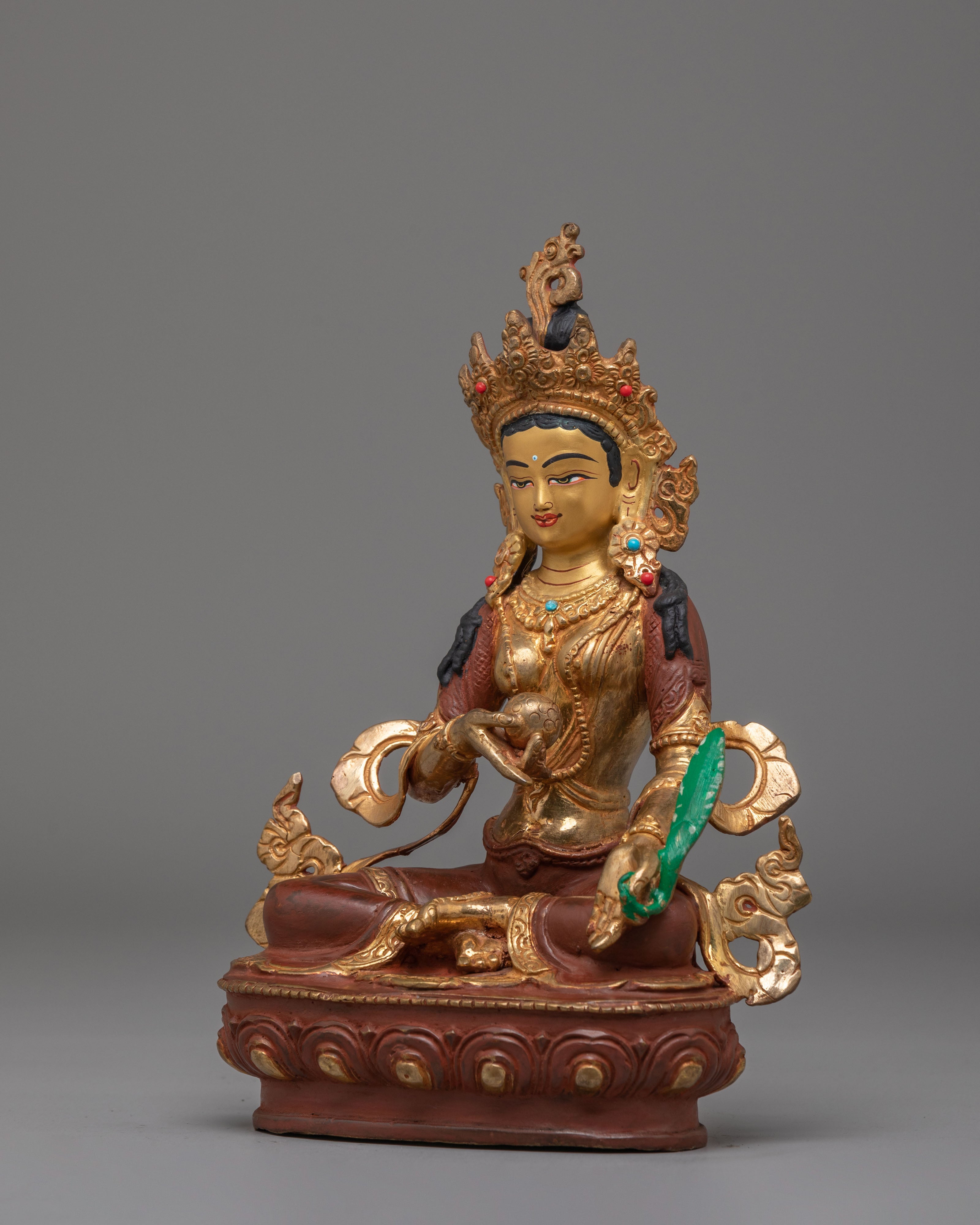 Bodhisattva of Great Vows Ksitigarbha Statue | Tibetan Artwork for Spiritual Decor