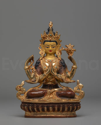 Tibetan Bodhisattva chenrezig Handmade Statue