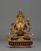 Tibetan Bodhisattva chenrezig Handmade Statue