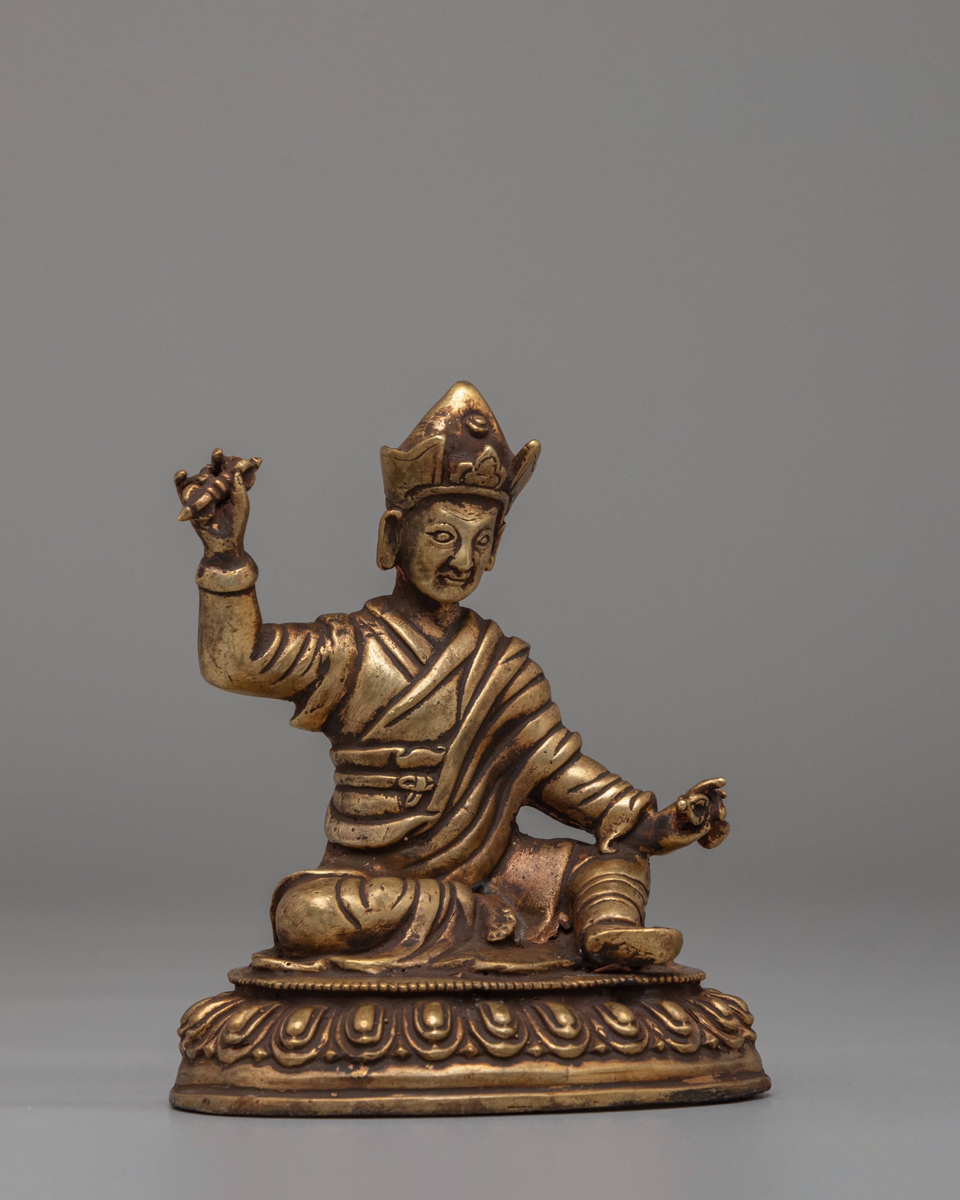 Traditional Karmapa Statue for Altar | Handcrafted Tibetan Figurine