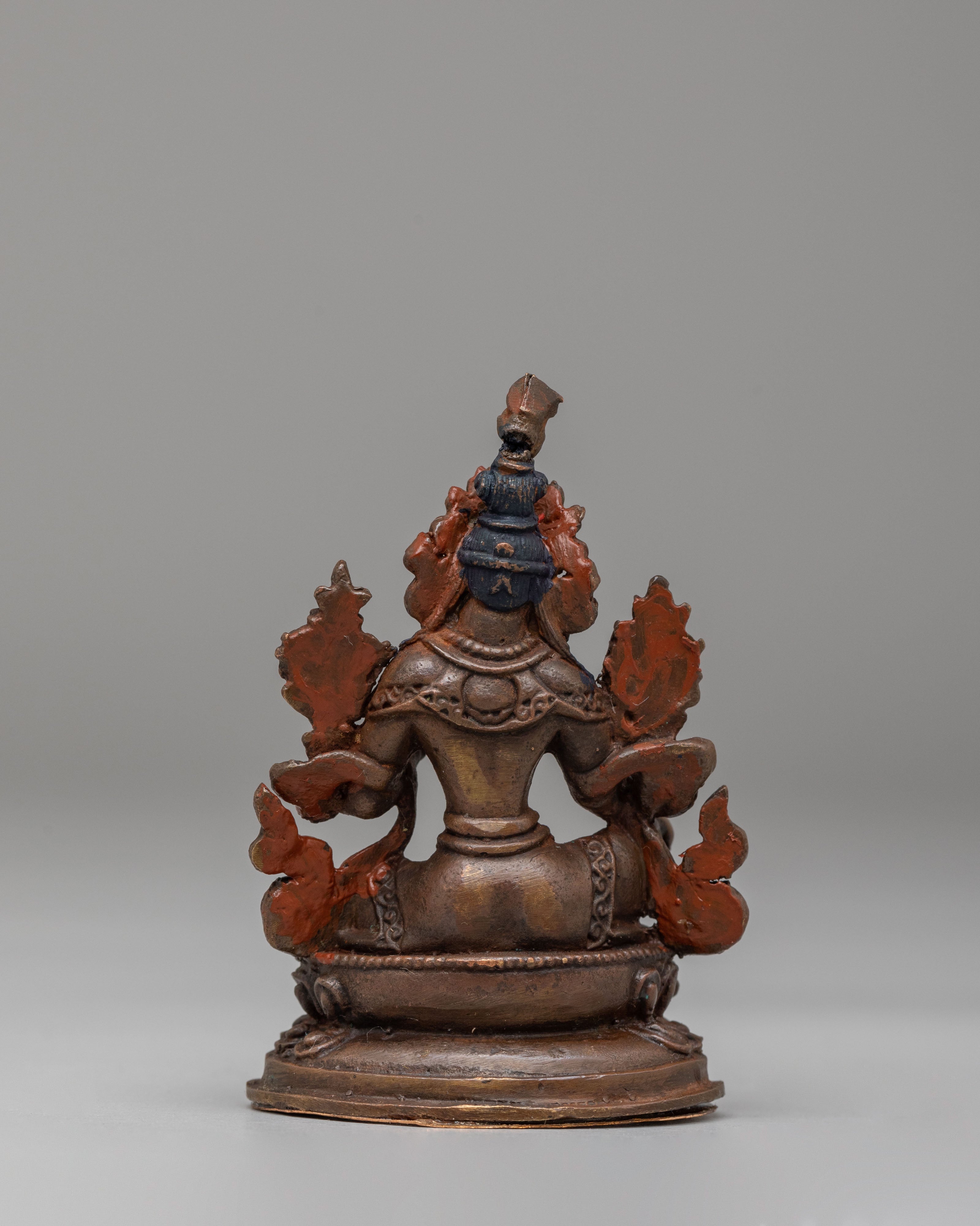 Divine Green Tara Deity Statue | Handcrafted Goddess Sculpture for Spiritual Decor