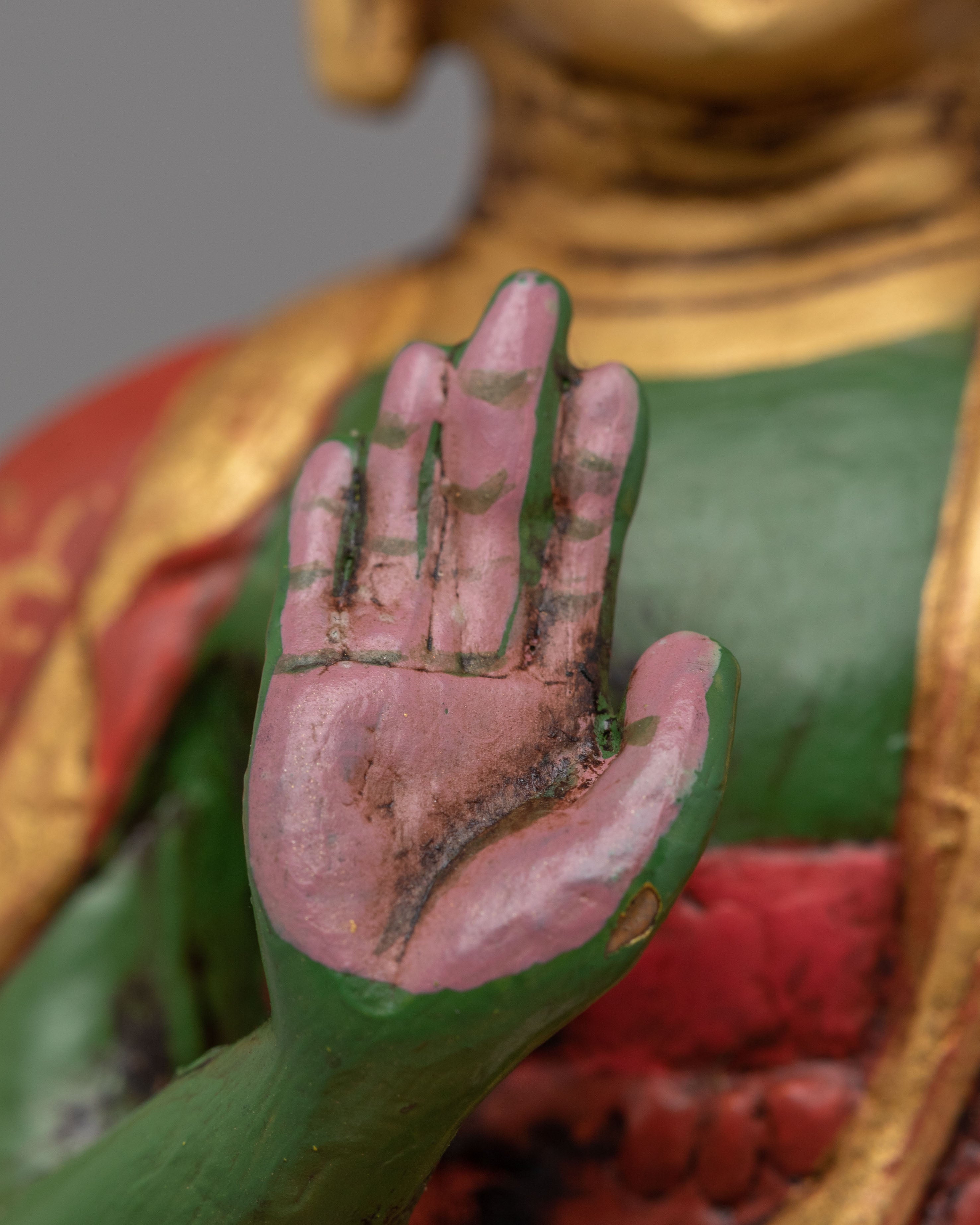 Traditional Amogasiddhi Buddha Statue | Symbol of Fearlessness and Spiritual Strength