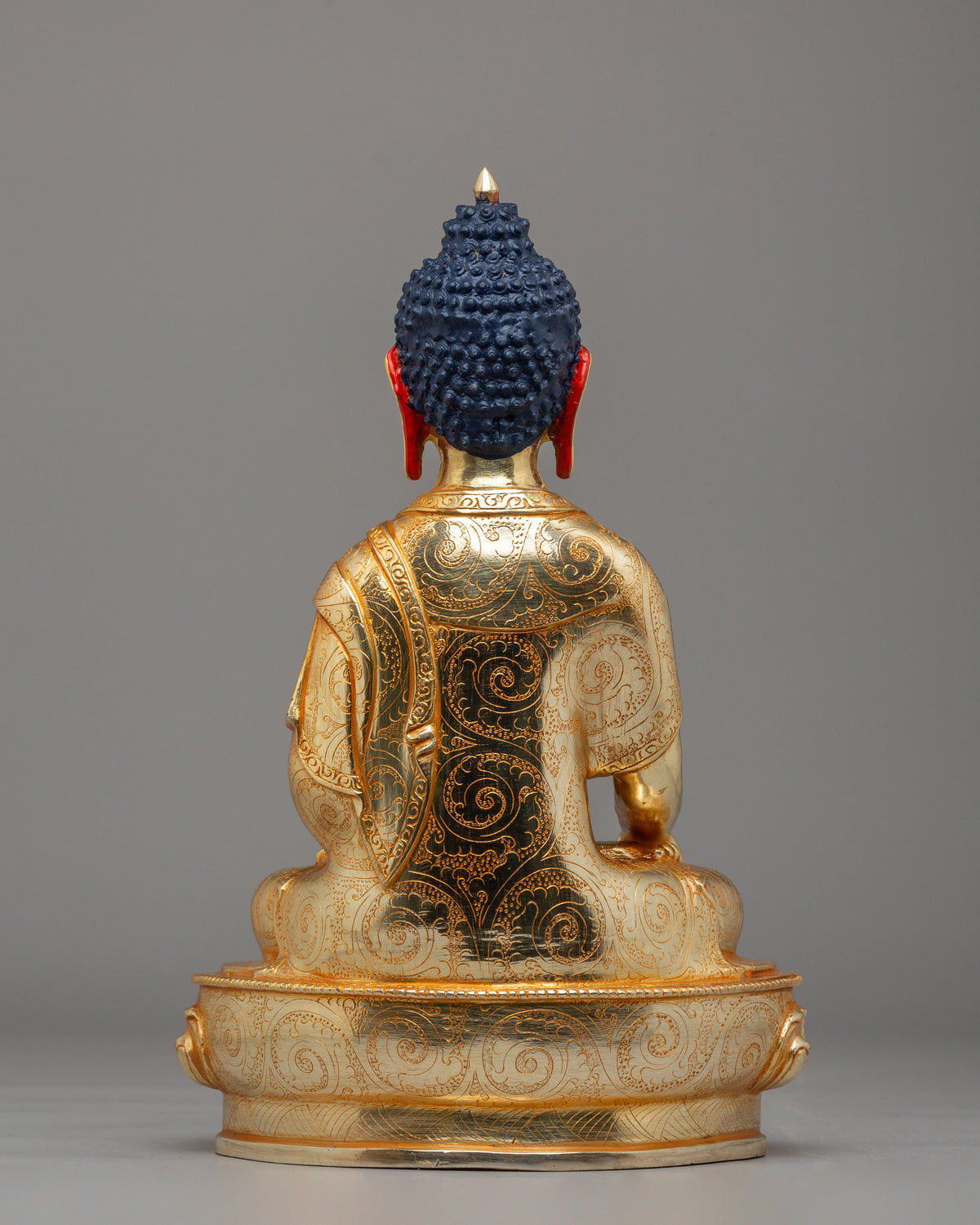 Earth Touching Shakyamuni Buddha Statue | 22K Gold Buddhist Sculpture