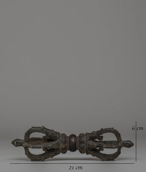 Tibetan Buddhist Vajra Dorje | Handcrafted Iron Vajra for Spiritual Protection and Meditation