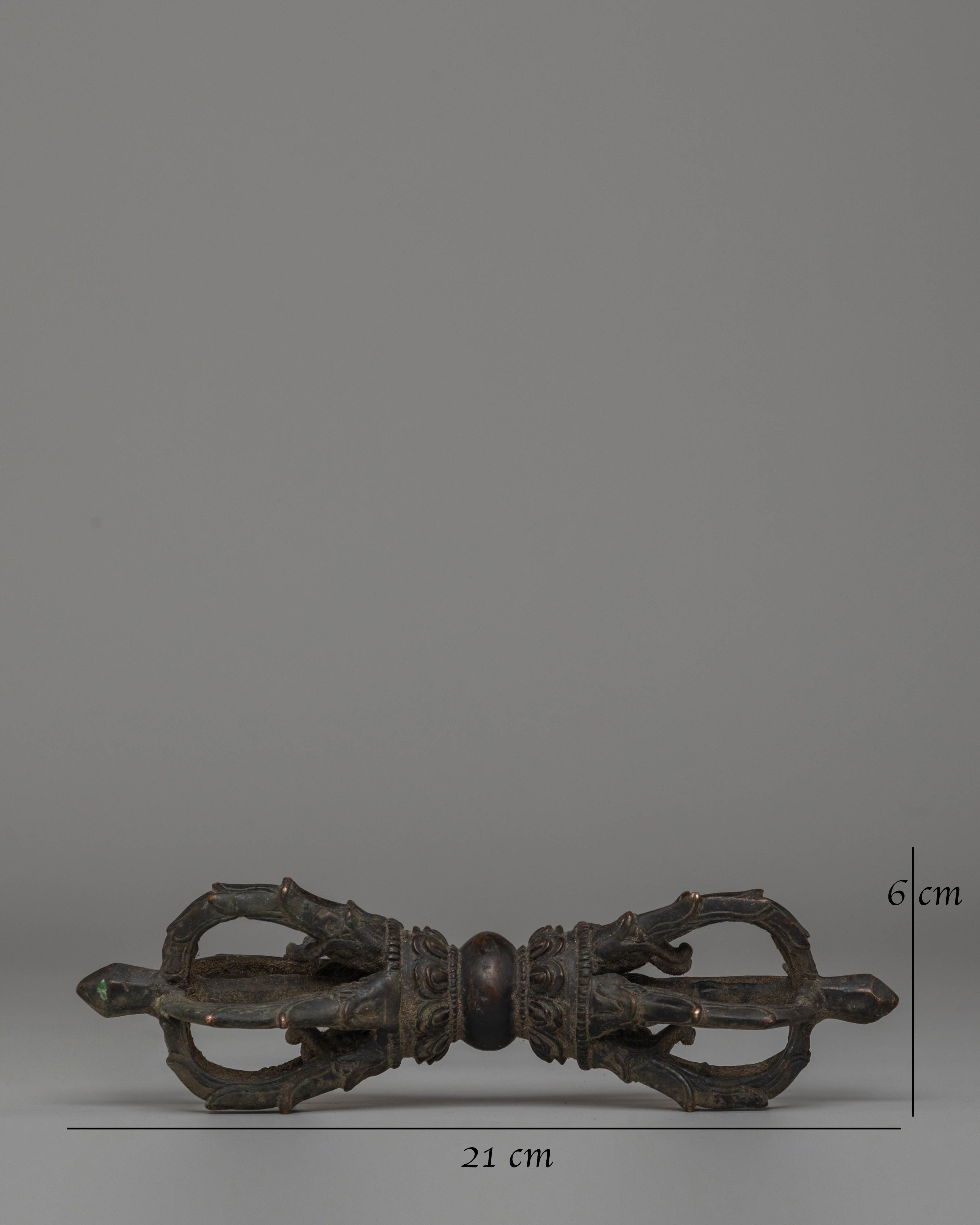 Tibetan Buddhist Vajra Dorje | Handcrafted Iron Vajra for Spiritual Protection and Meditation