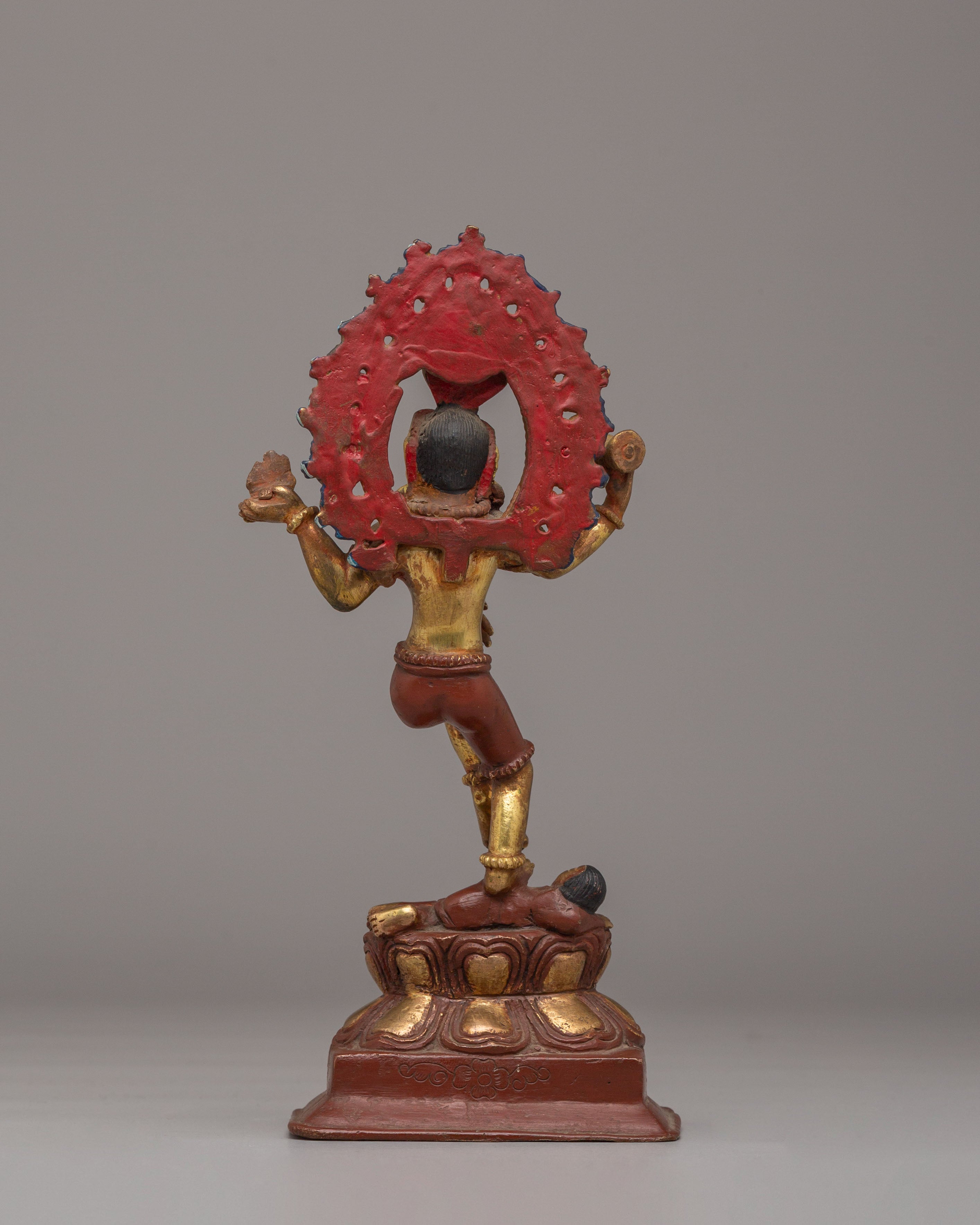 Traditional Nataraj Deity Statue | Handcrafted Copper Body with Gold Plating