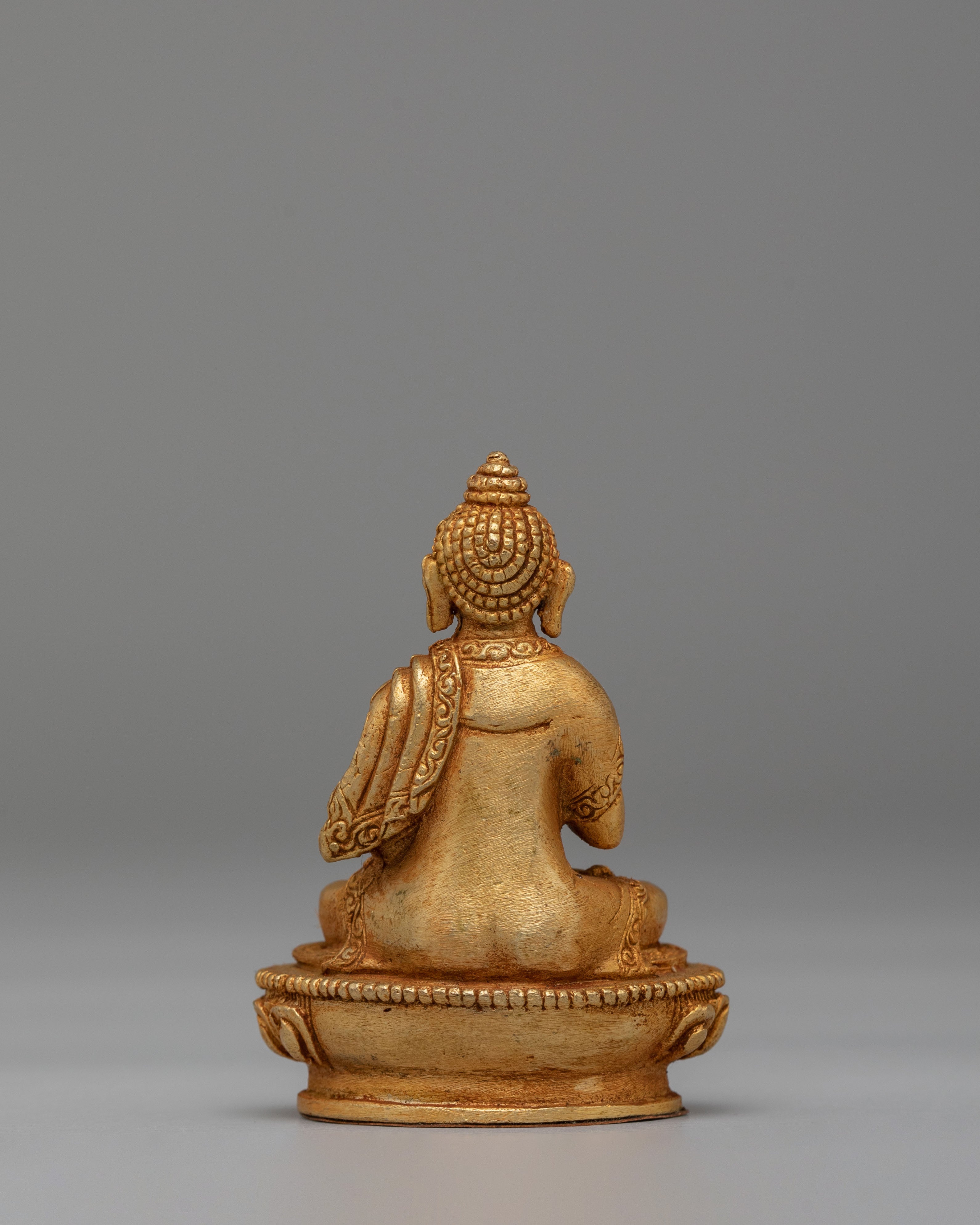 Handcrafted Vairocana Buddha Statue | Gold-Plated Copper Buddha
