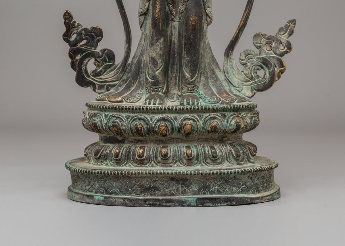 Standing Green Tara Figurine | Traditional Himalayan Art