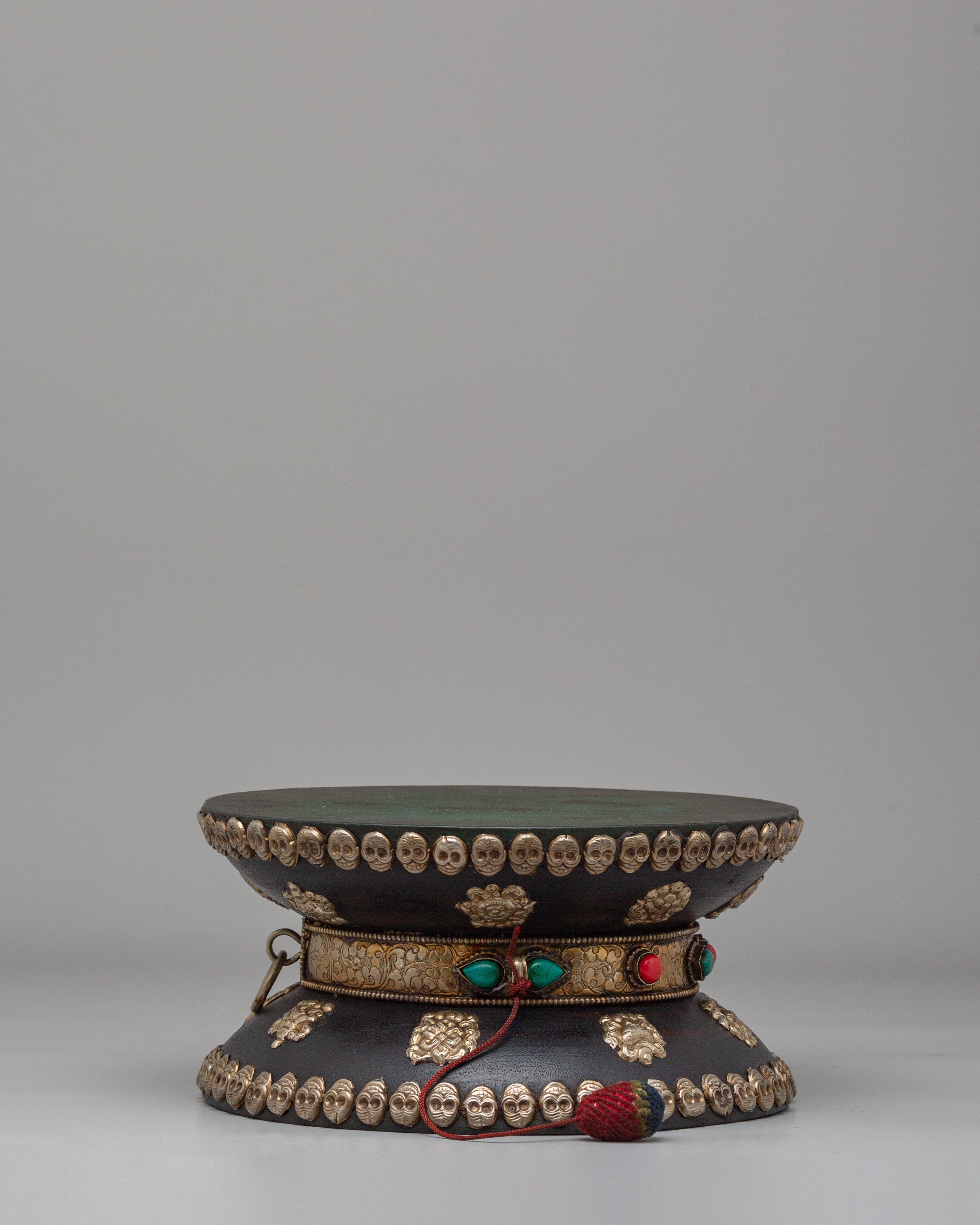 Wooden Damaru Ritual Instrument | Vajrayana Altar Damaru