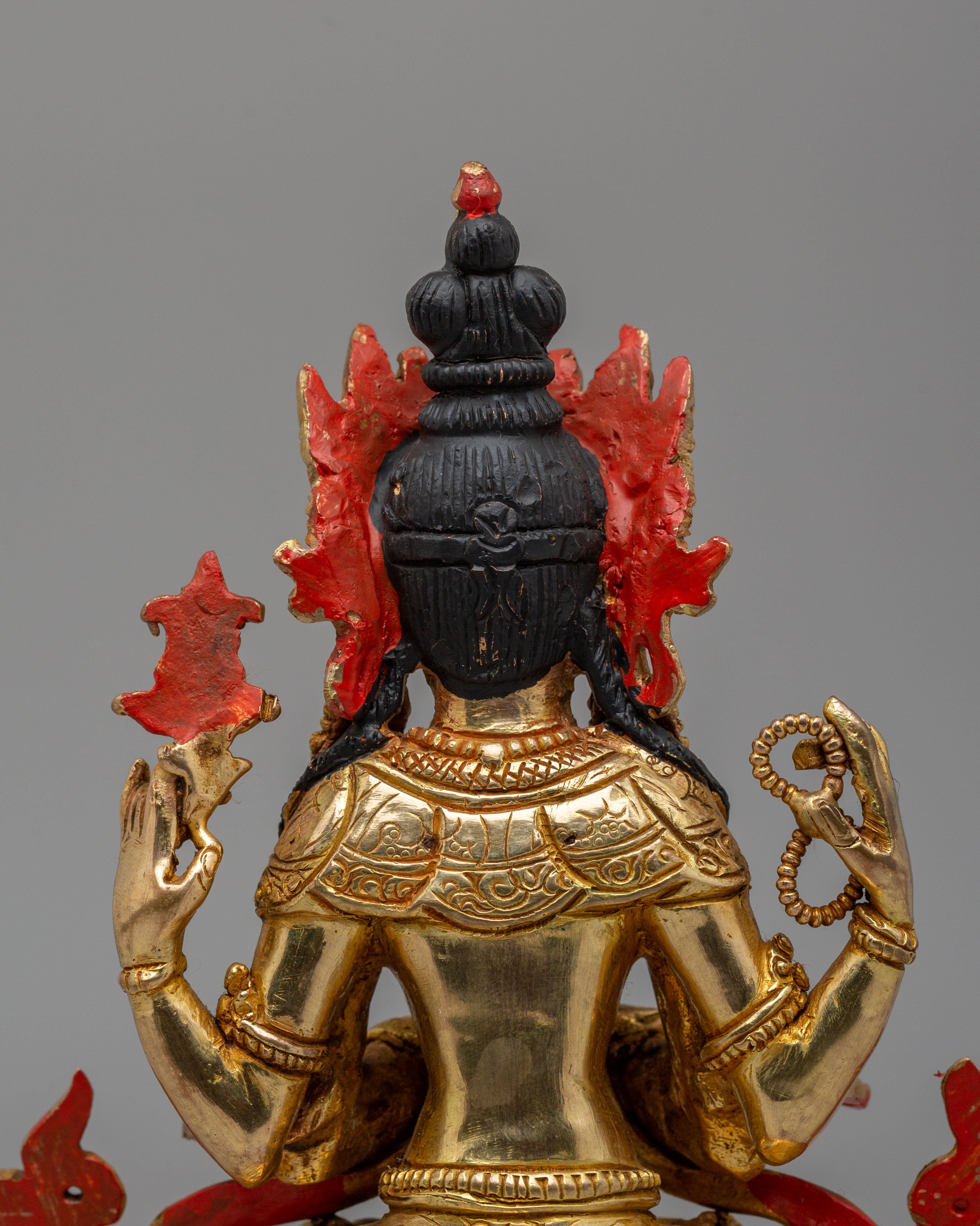 Handcrafted Chenrezig Statue | Tibetan Bodhisattva of Compassion Art