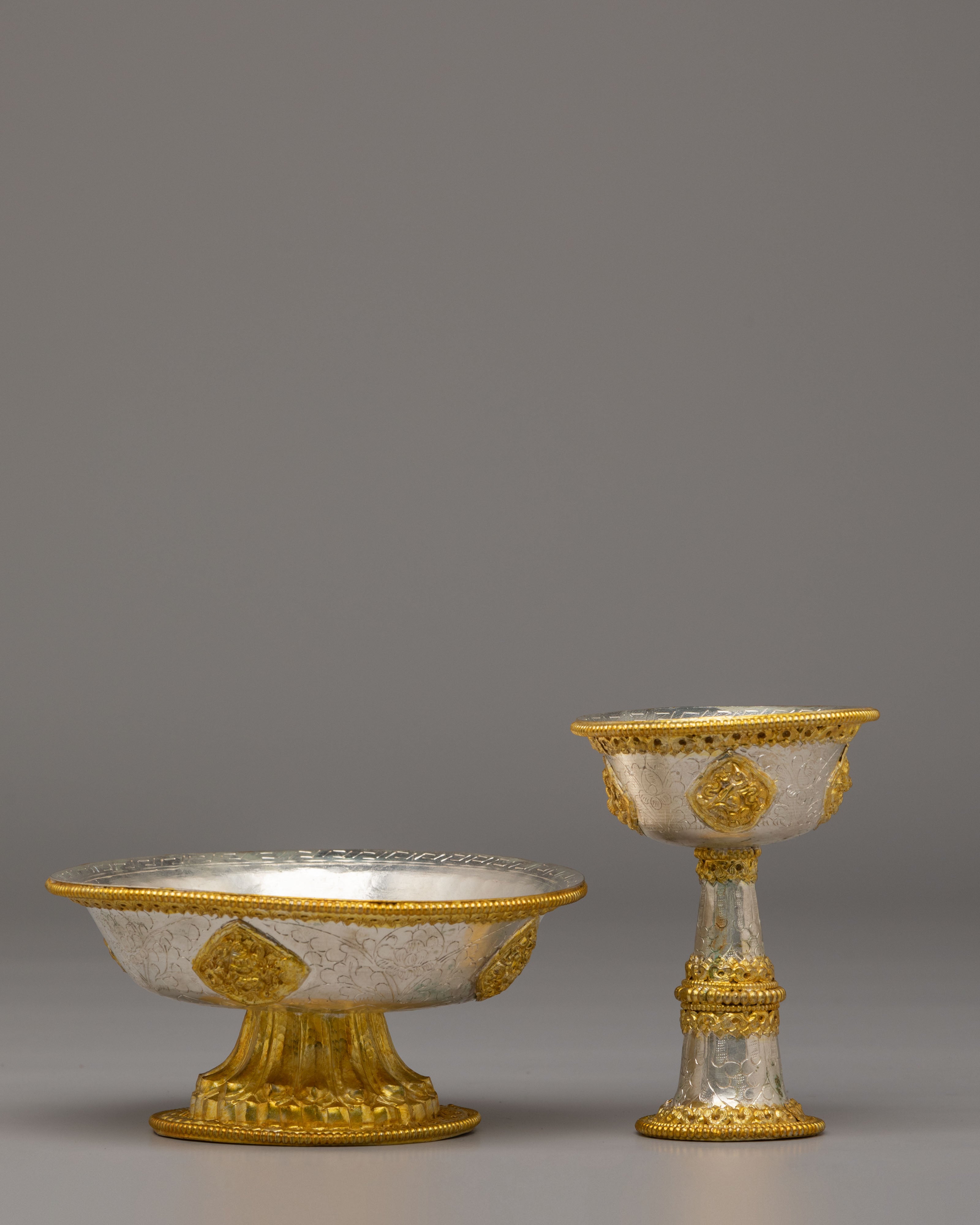 Tibetan Buddhist Serkyem Offering Set | Altar & Ritual Decor
