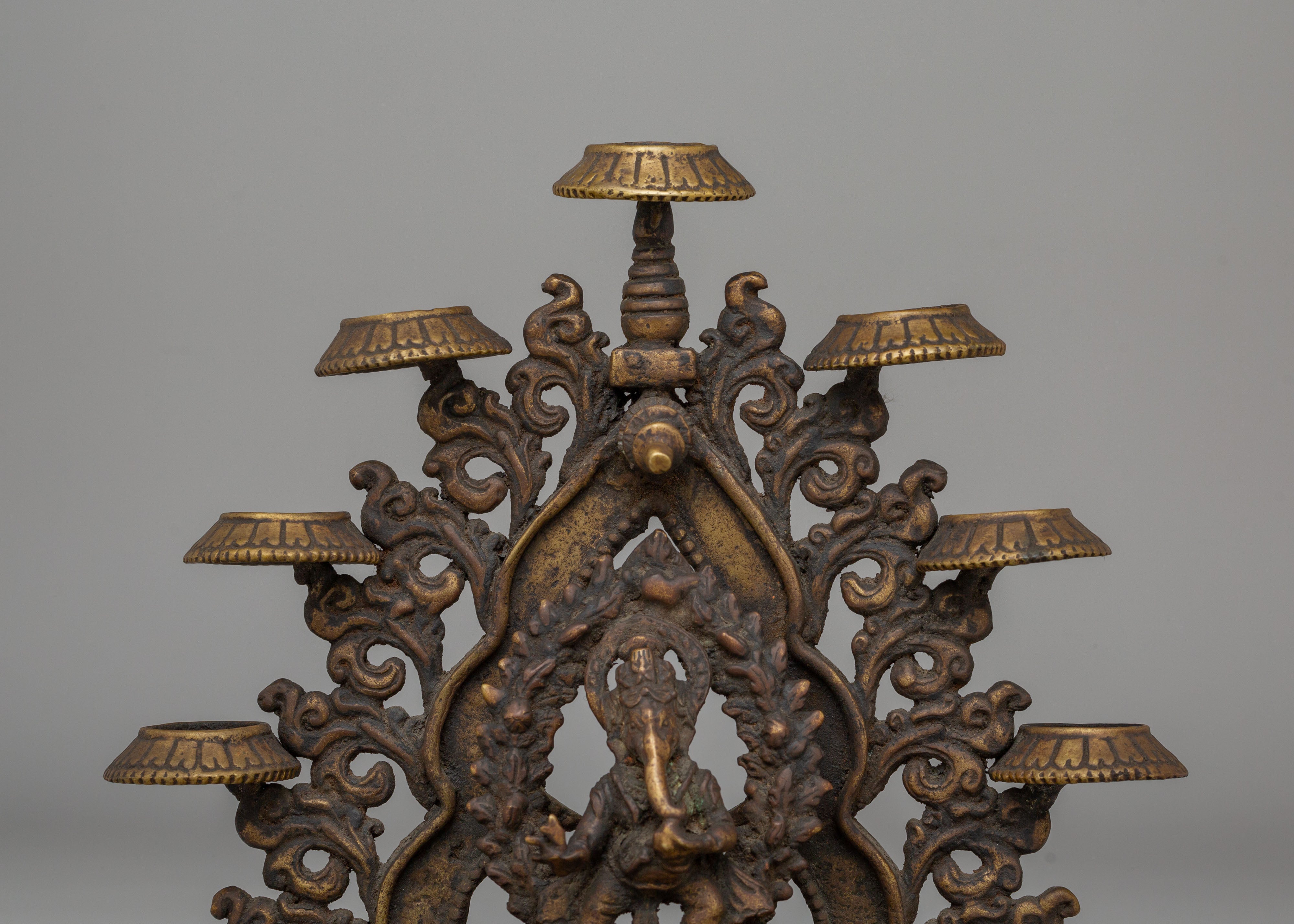 Handcrafted Ganesh Oil Lamp | Brass Lamp
