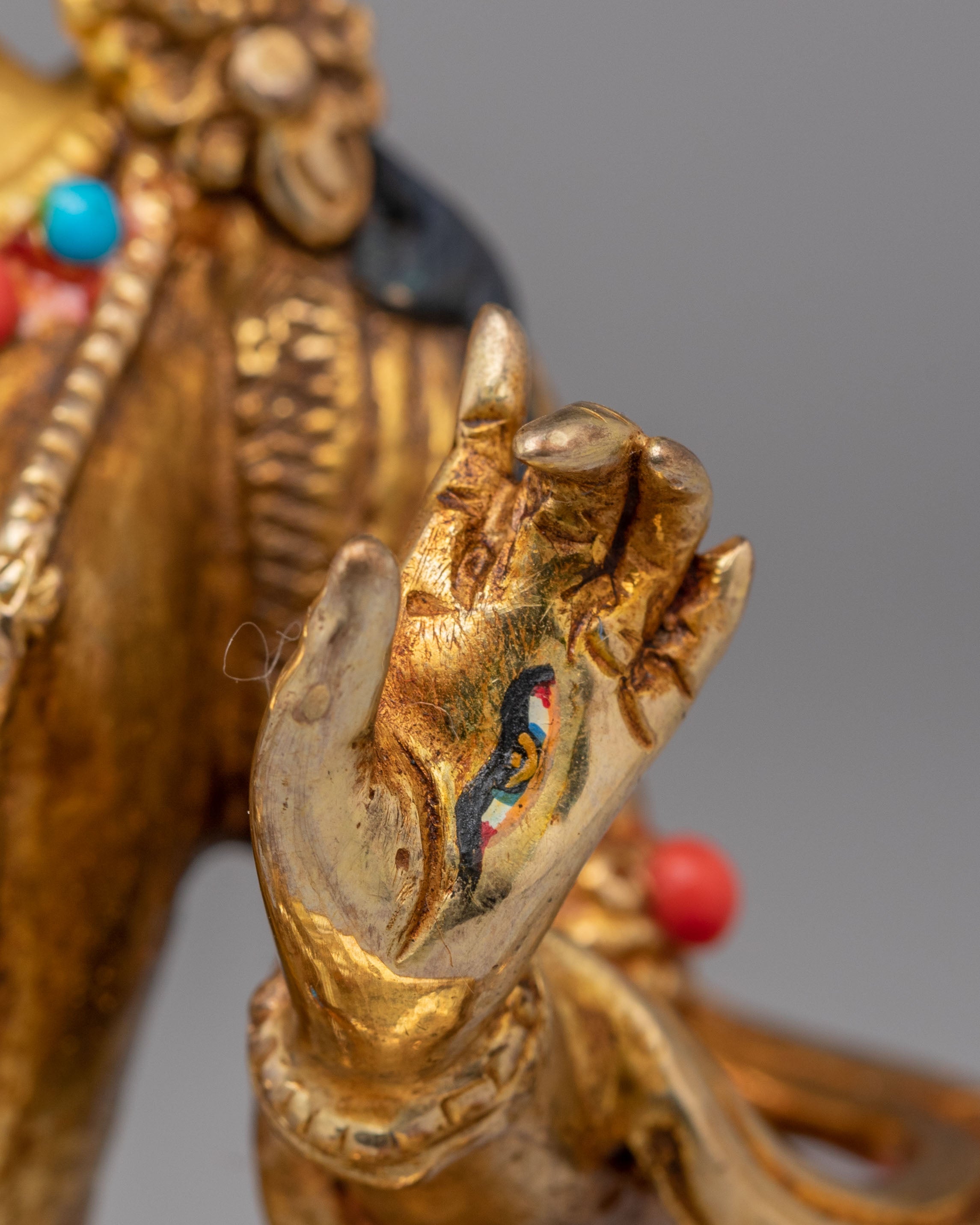 Sacred Tibetan Dukar Sculpture | White Parasol Protection Deity