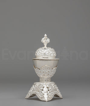 Silver Kapala for Buddhist Rituals