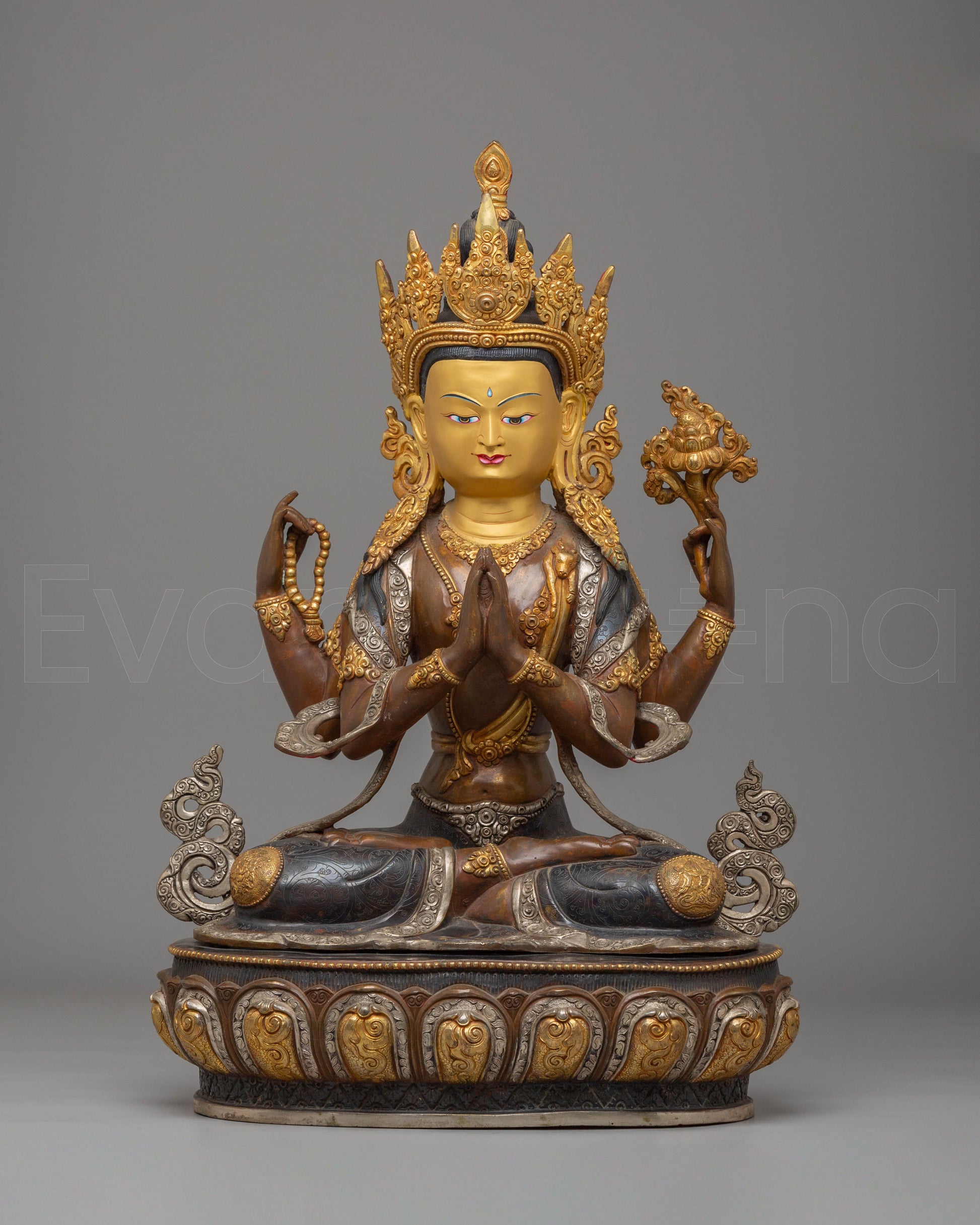 Handcrafted Buddhist Chenrezig Statue
