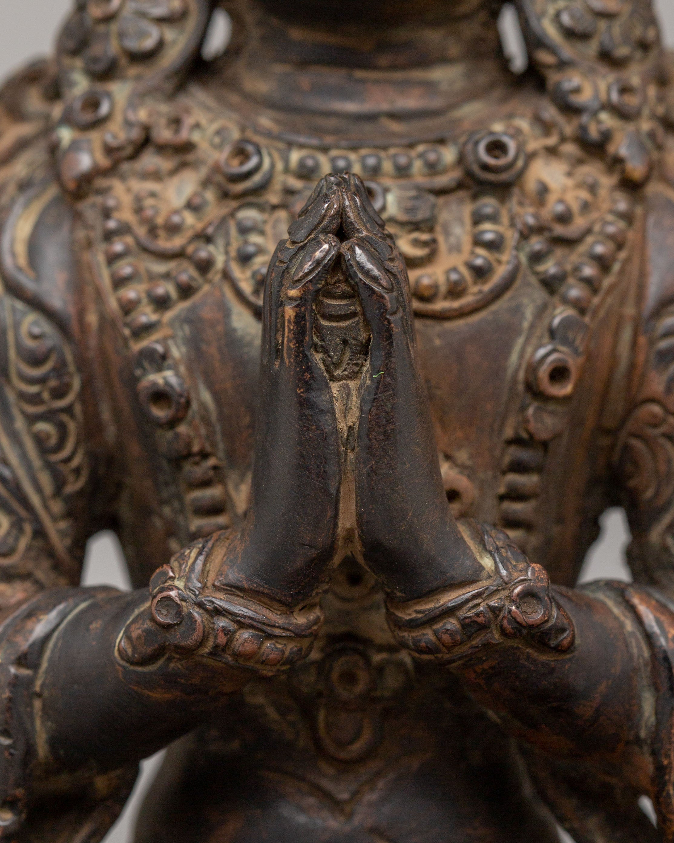 Handmade Buddhist Chenrezig Sculpture | Tibetan Avalokiteshvara Artwork