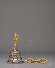 Traditional Tibetan Prayer Bell and Vajra Set