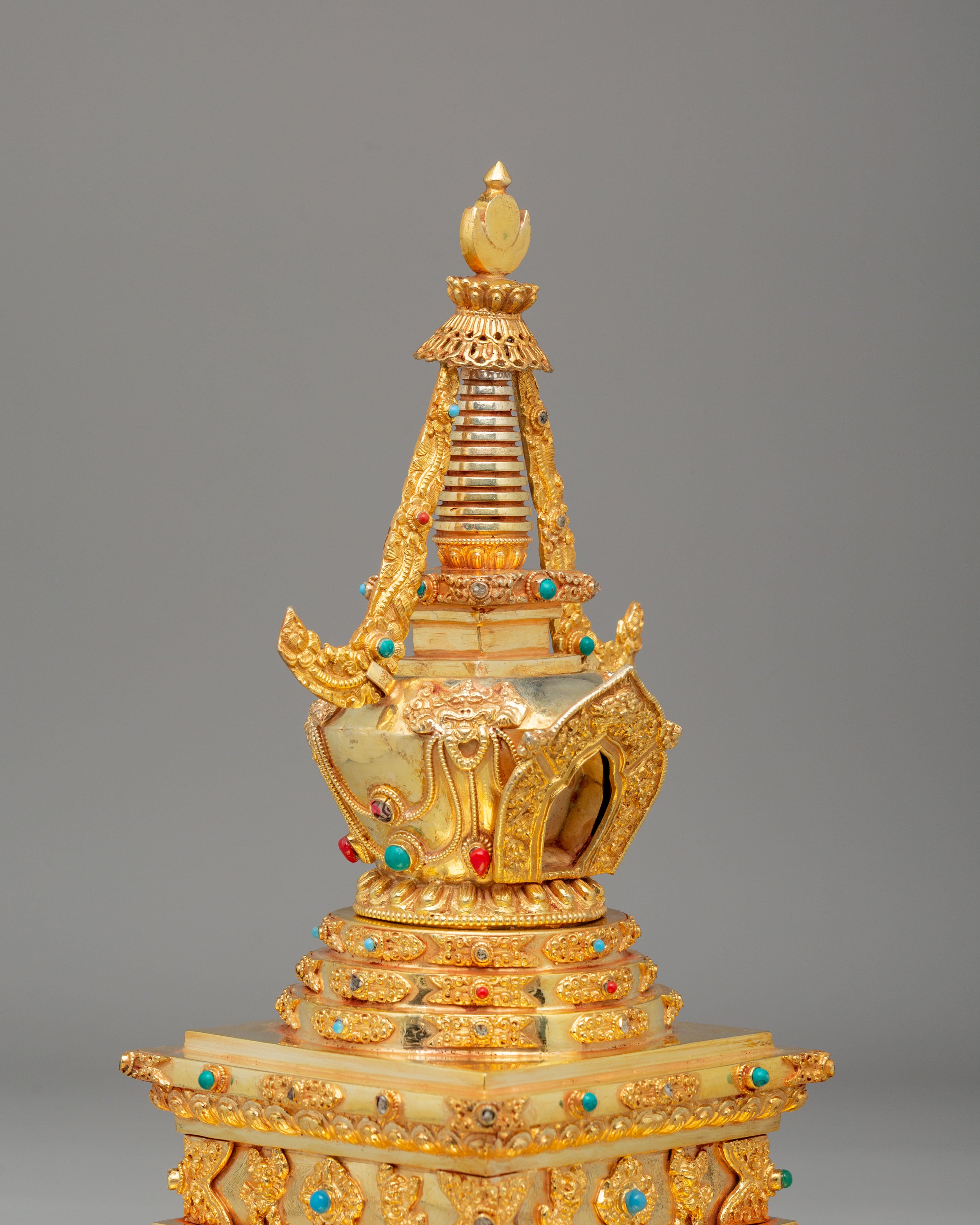 Traditional Buddhist Namgyalma Chorten | Tibetan Spiritual Shrine Art