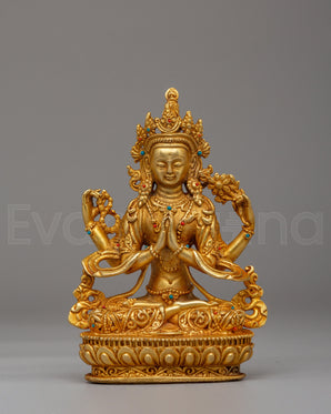 Tibetan Avalokiteshvara Deity Statue