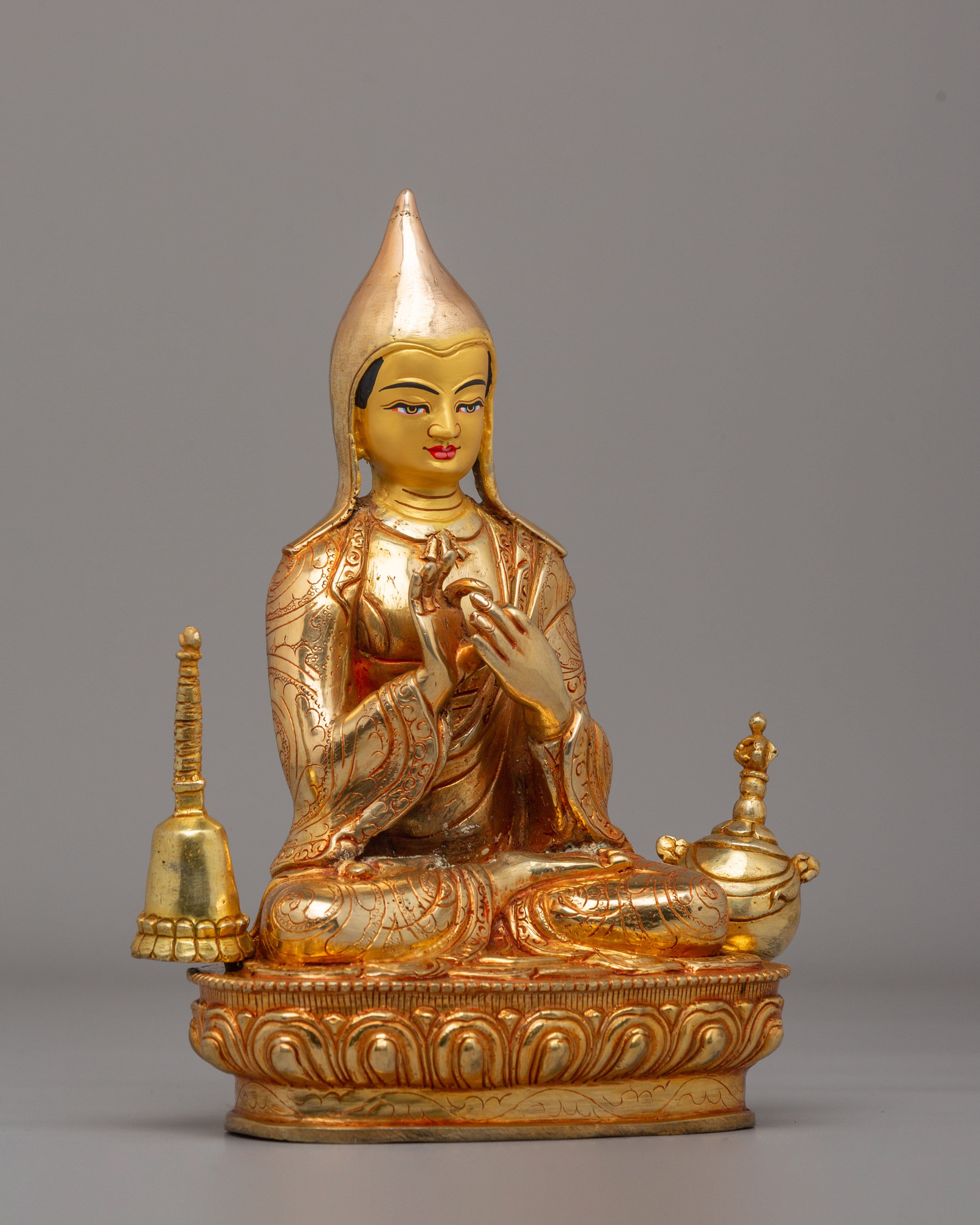 Buddhist Guru Atisha Sculpture | Tibetan Buddhist Master Statue