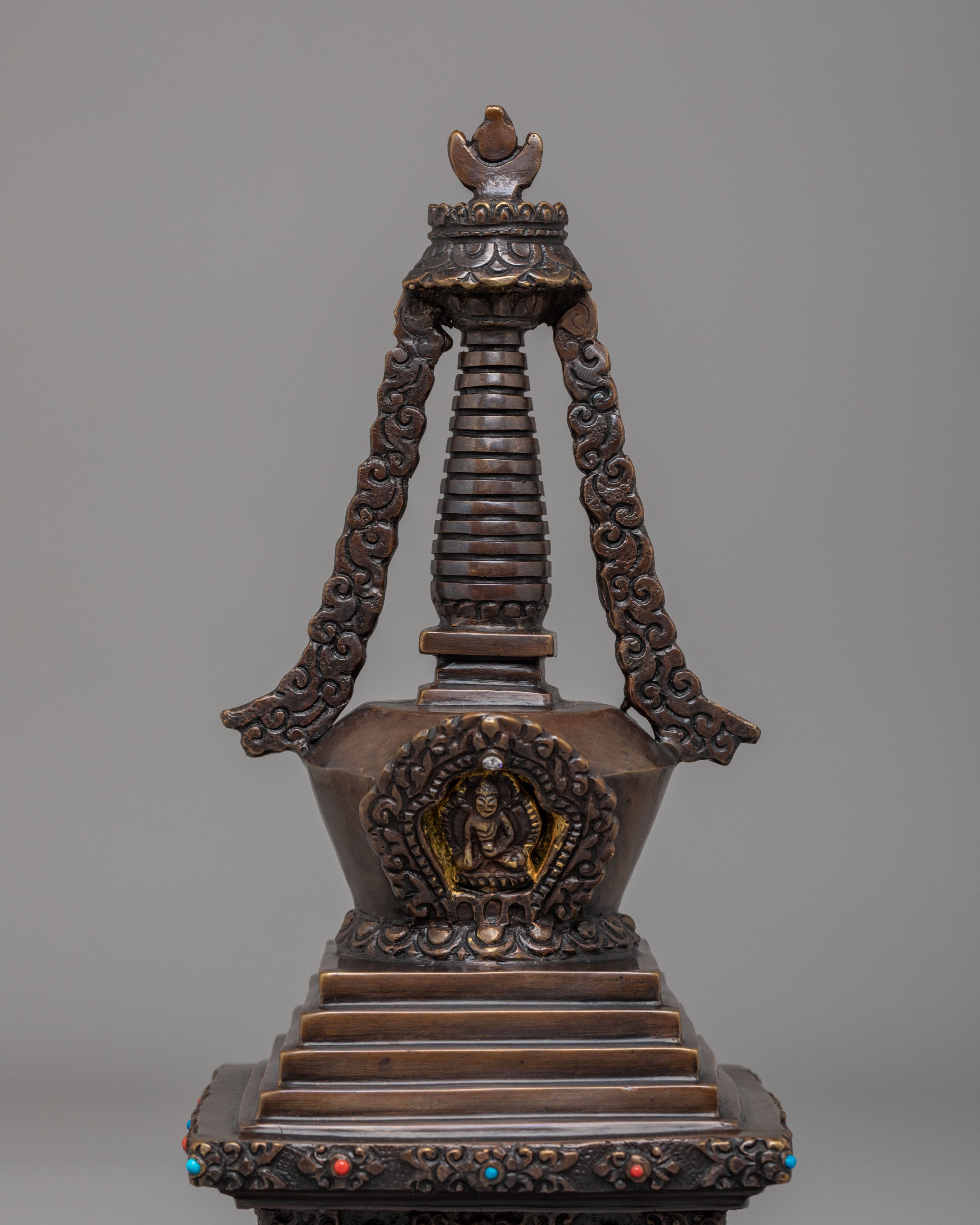 Buddhist Altar Stupa of Enlightenment | Himalayan Sacred Decor