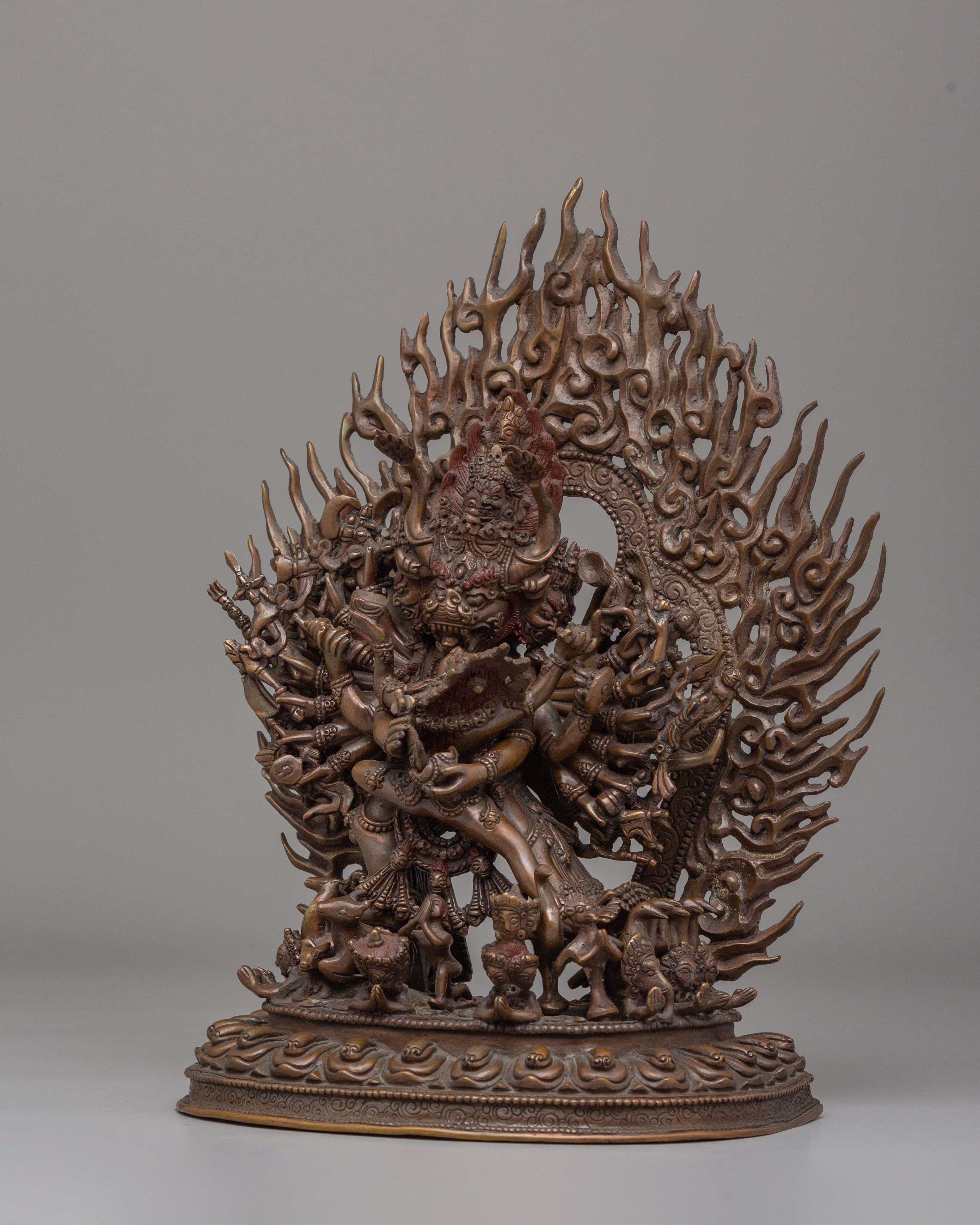 Spiritual Yamantaka Protective Deity Statue | Wrathful Deity Sculpture