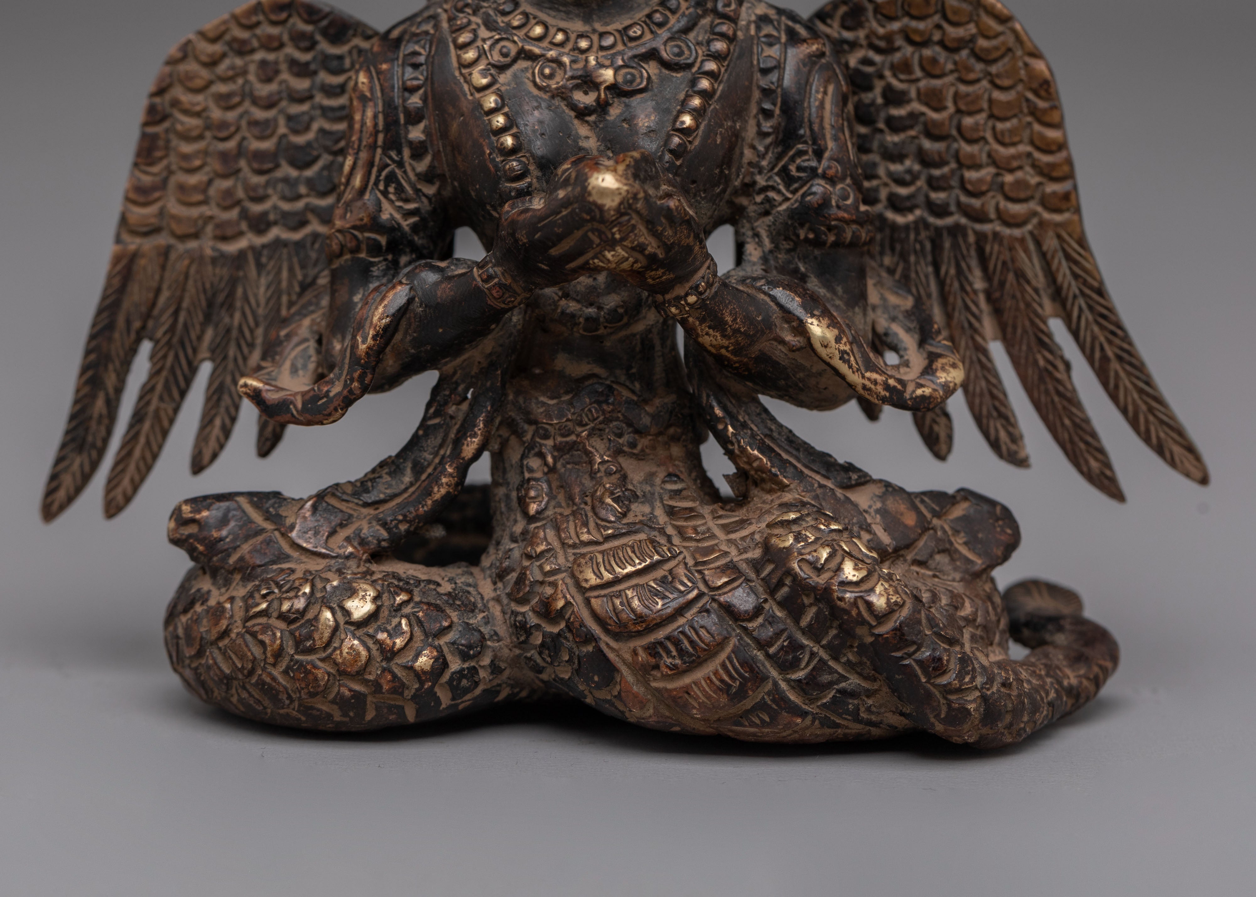 Nagkanya Deity Figurine | Copper Body with Antique Finishing