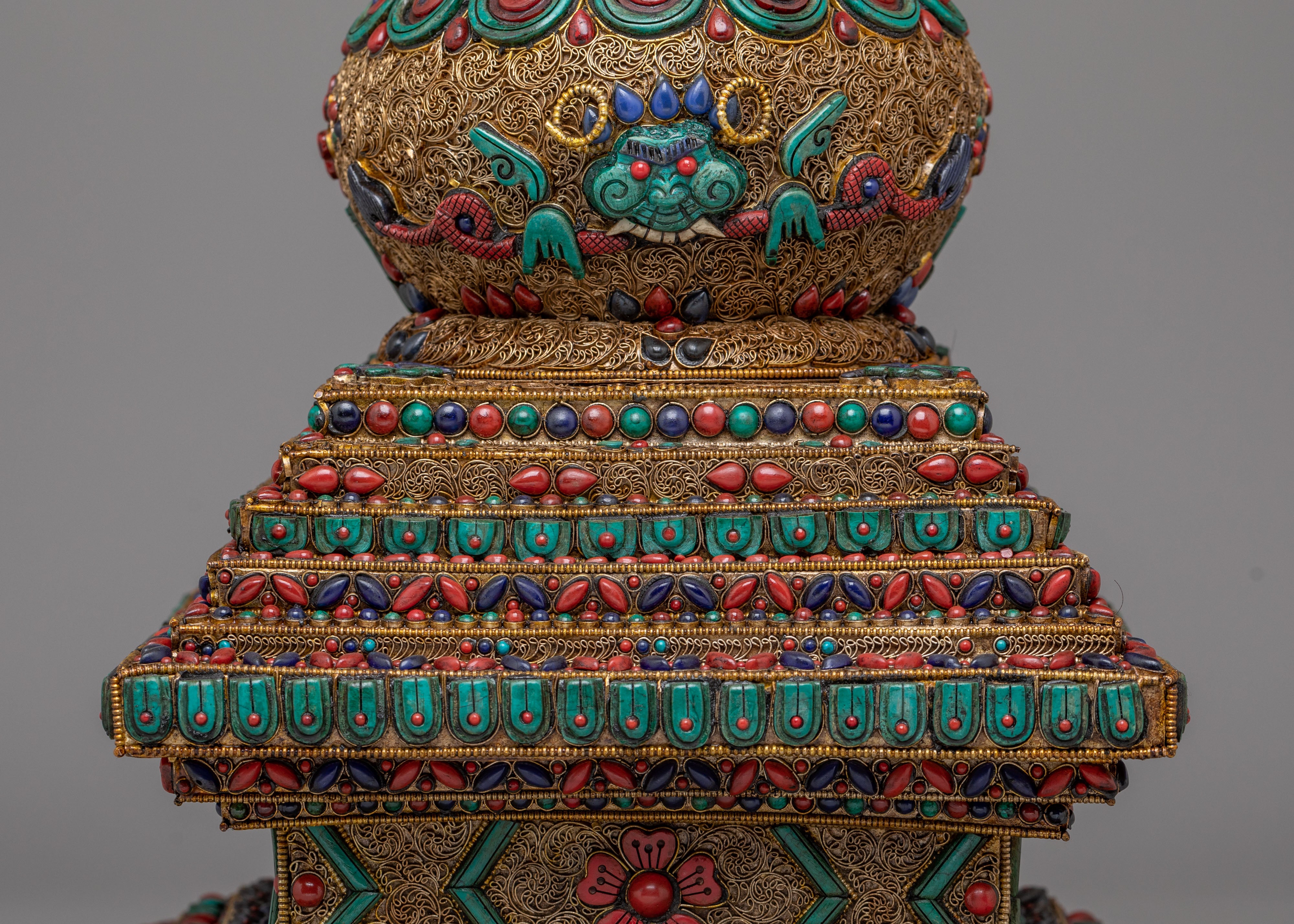 Traditional Sacred Jangchub Stupa | Tibetan Buddhist Shrine Decor