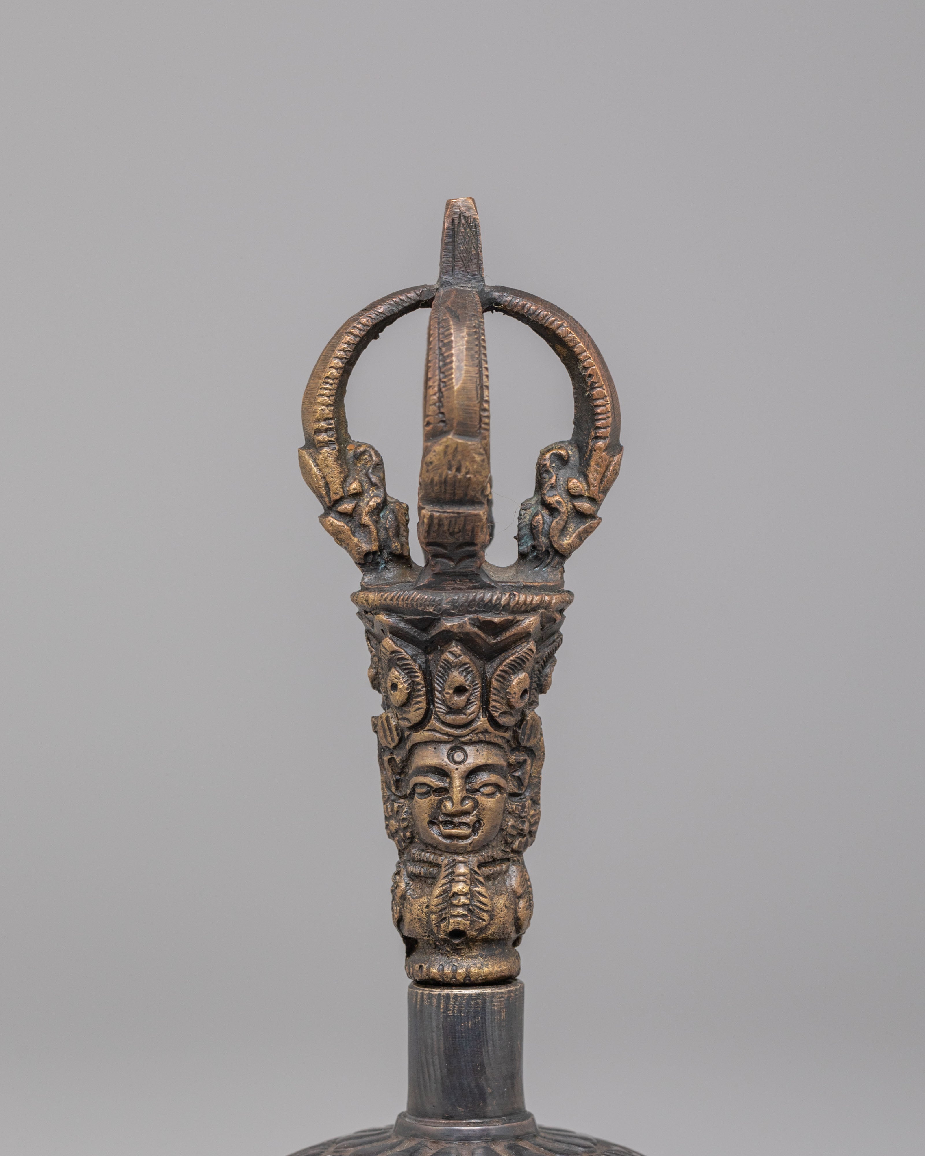 Decorative Tibetan Vajra & Bell Set | Bronze Brass Buddhist Meditation Tool