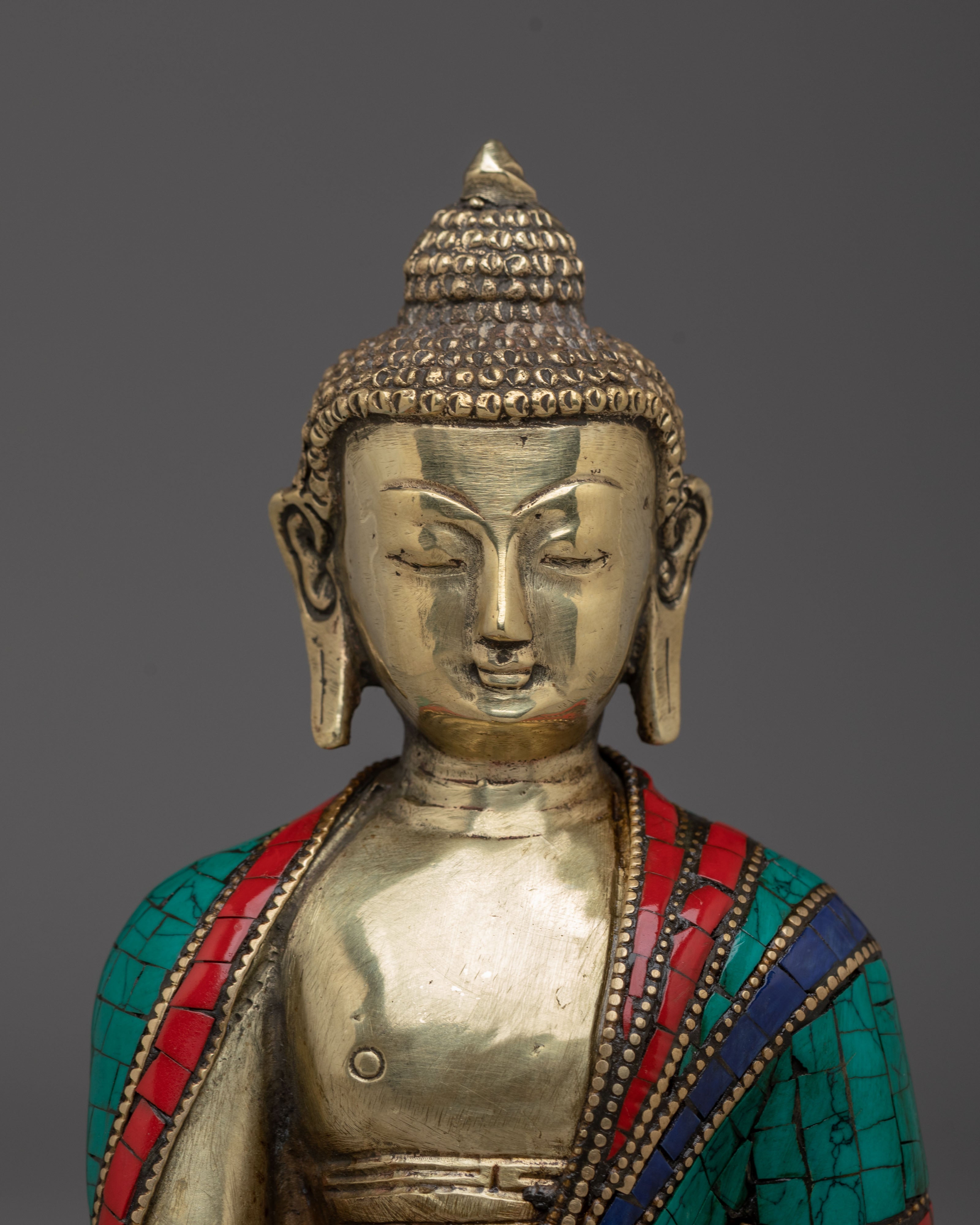 Medicine Buddha Statue With Healing Nectar | Handcrafted Tibetan Sculpture