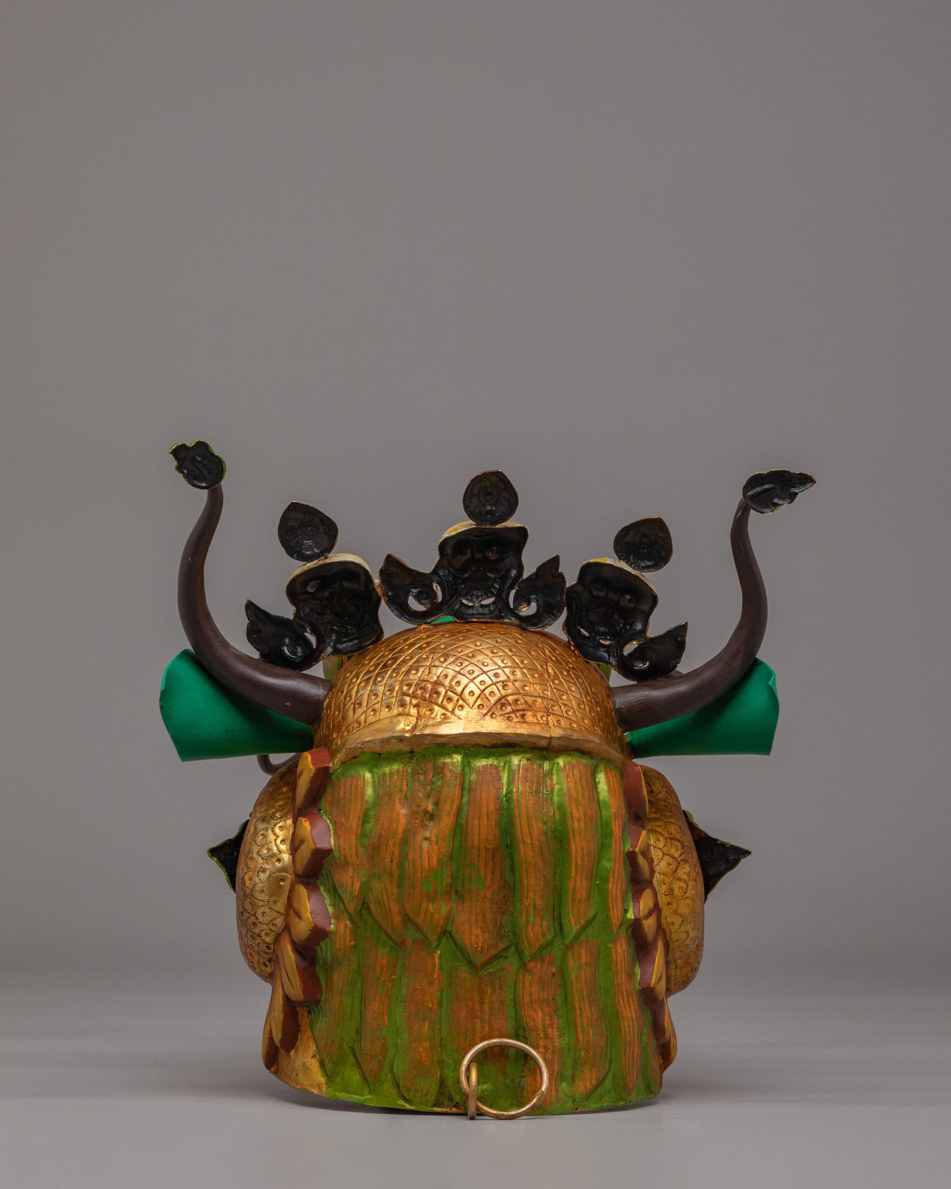 Dragon Head Set for Decor | Handcrafted Copper & Acrylic Color Art