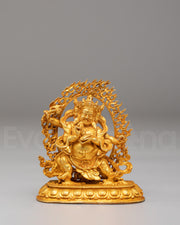Tibetan Red Dzambhala Statue