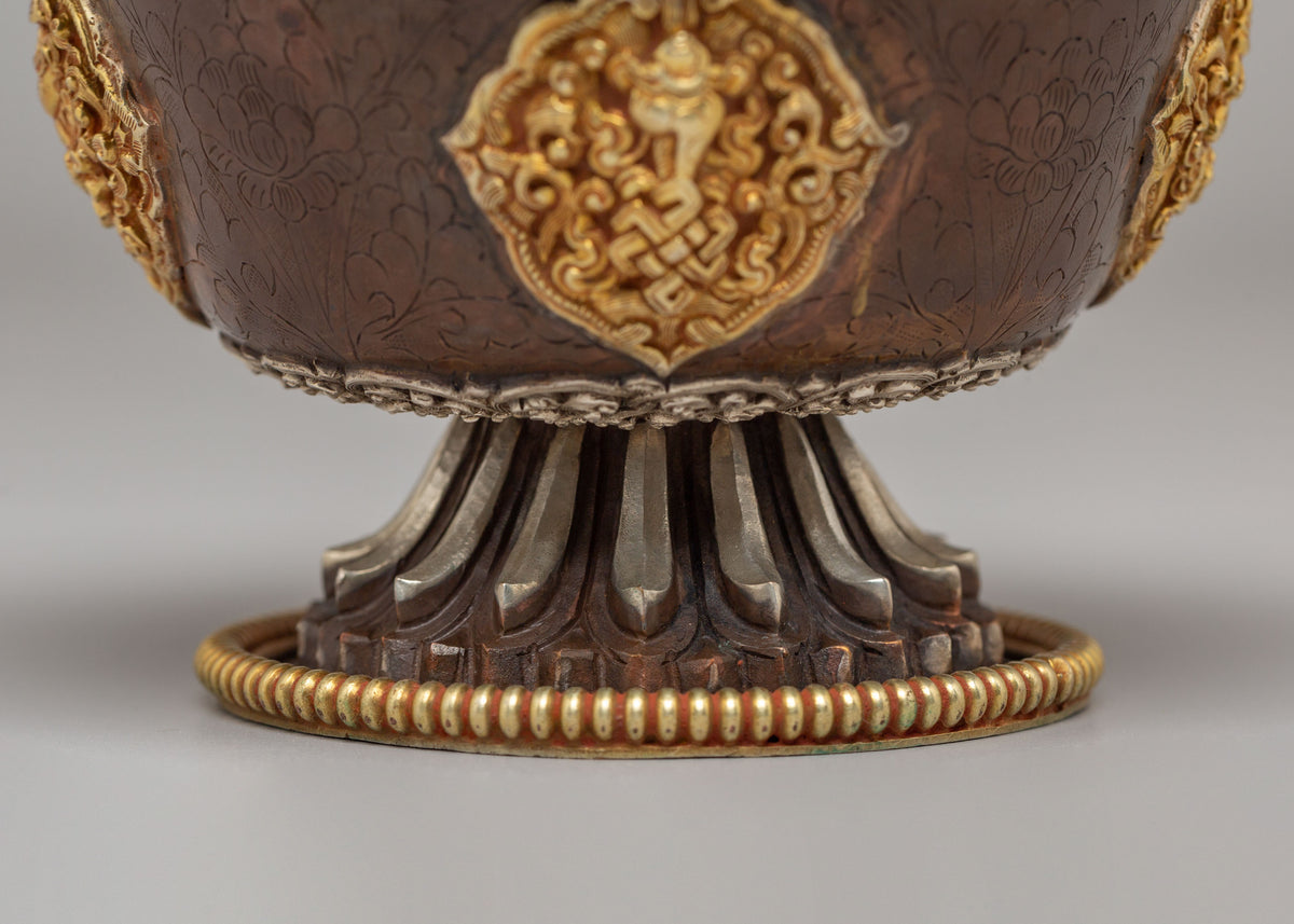 Sacred Seven Water Offering Bowl Set | Traditional Tibetan Ritual Bowls