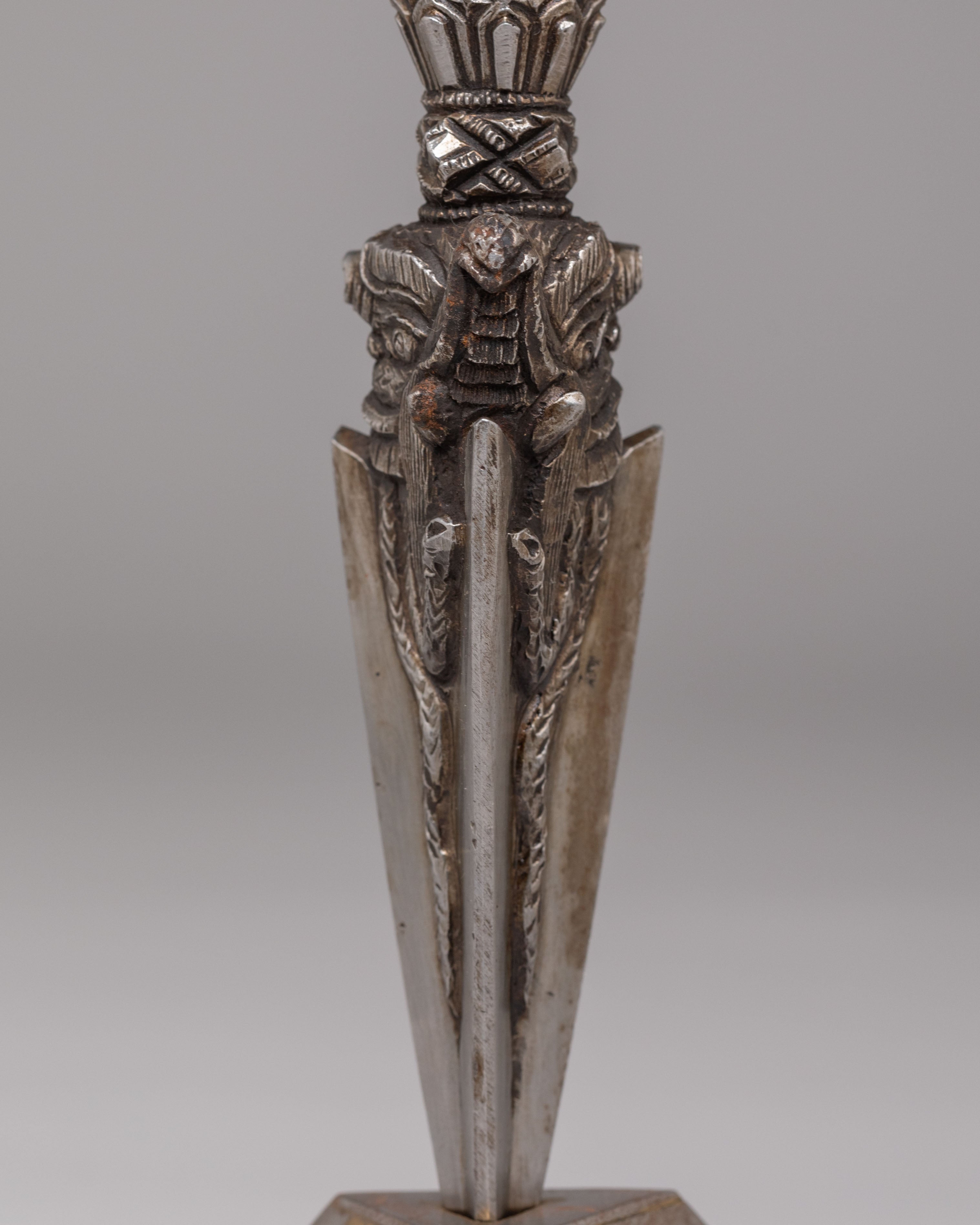 Traditional Iron Phurba | Tibetan Wrathful Deity Dagger