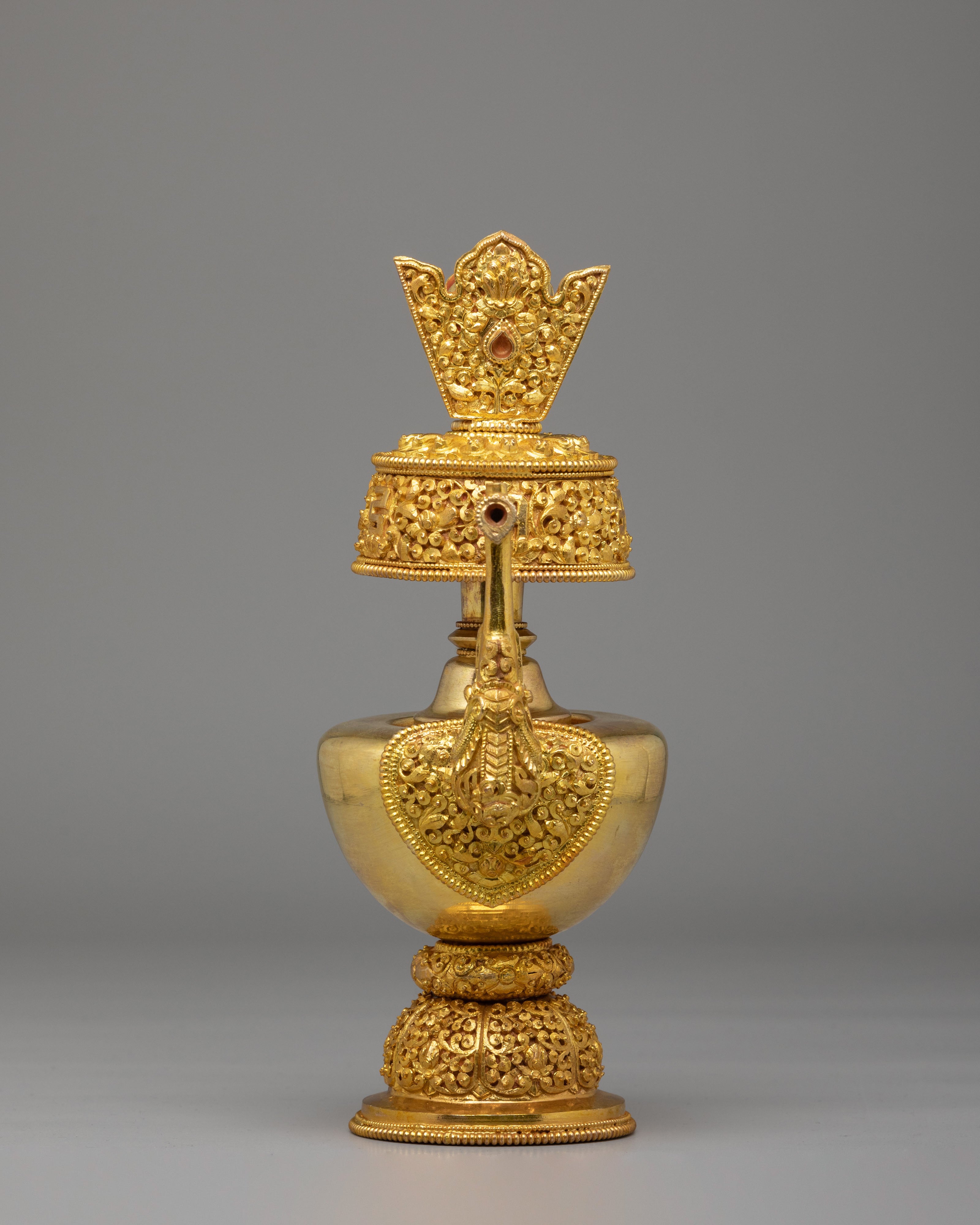 Bhumba Ritual Vessel Set | Gold Plated Copper Bhumba Set