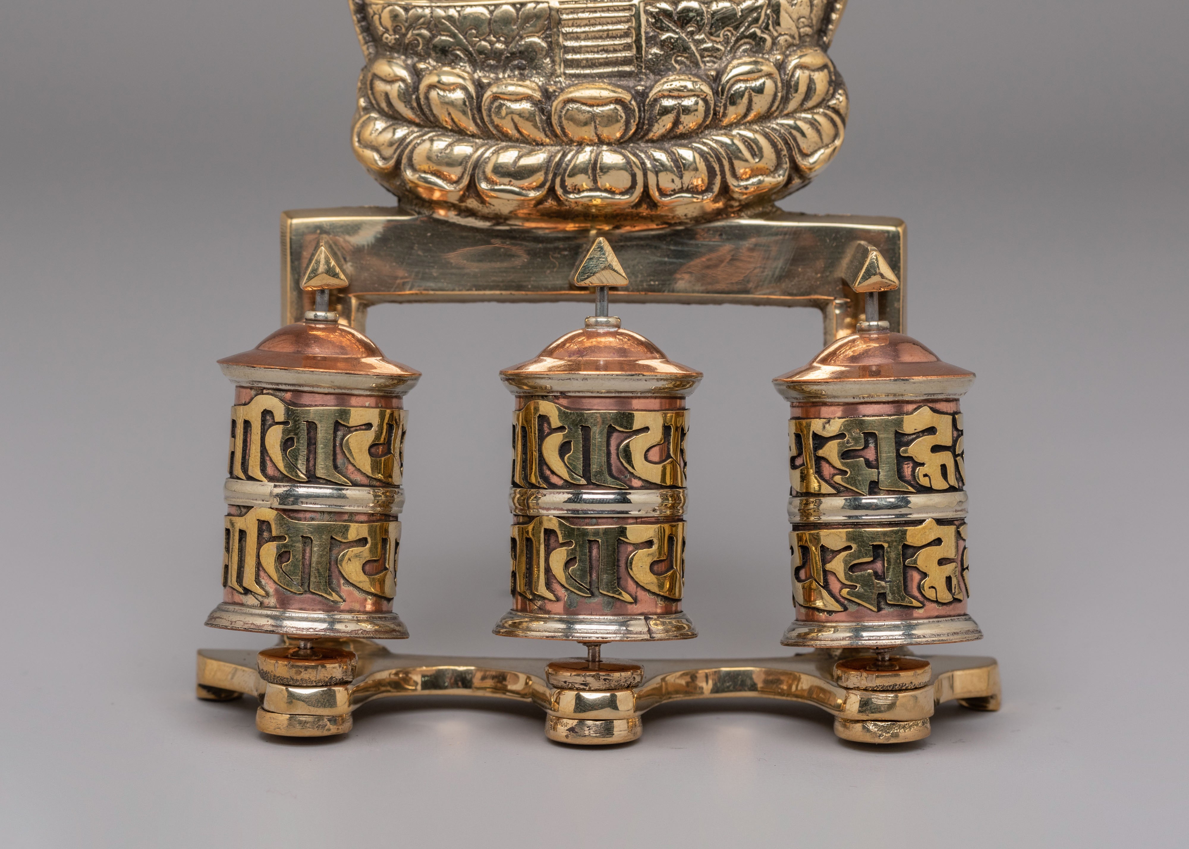 Handmade Stupa Prayer Wheel | Tibetan Buddhist Altar Decor