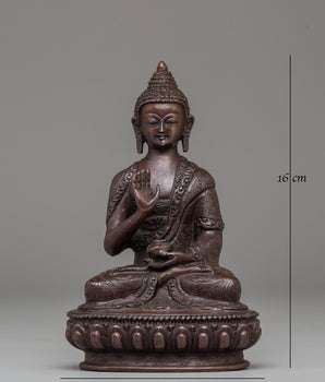 Sacred Amogasiddhi Buddha Altar Statue | Tibetan Buddhist Sculpture