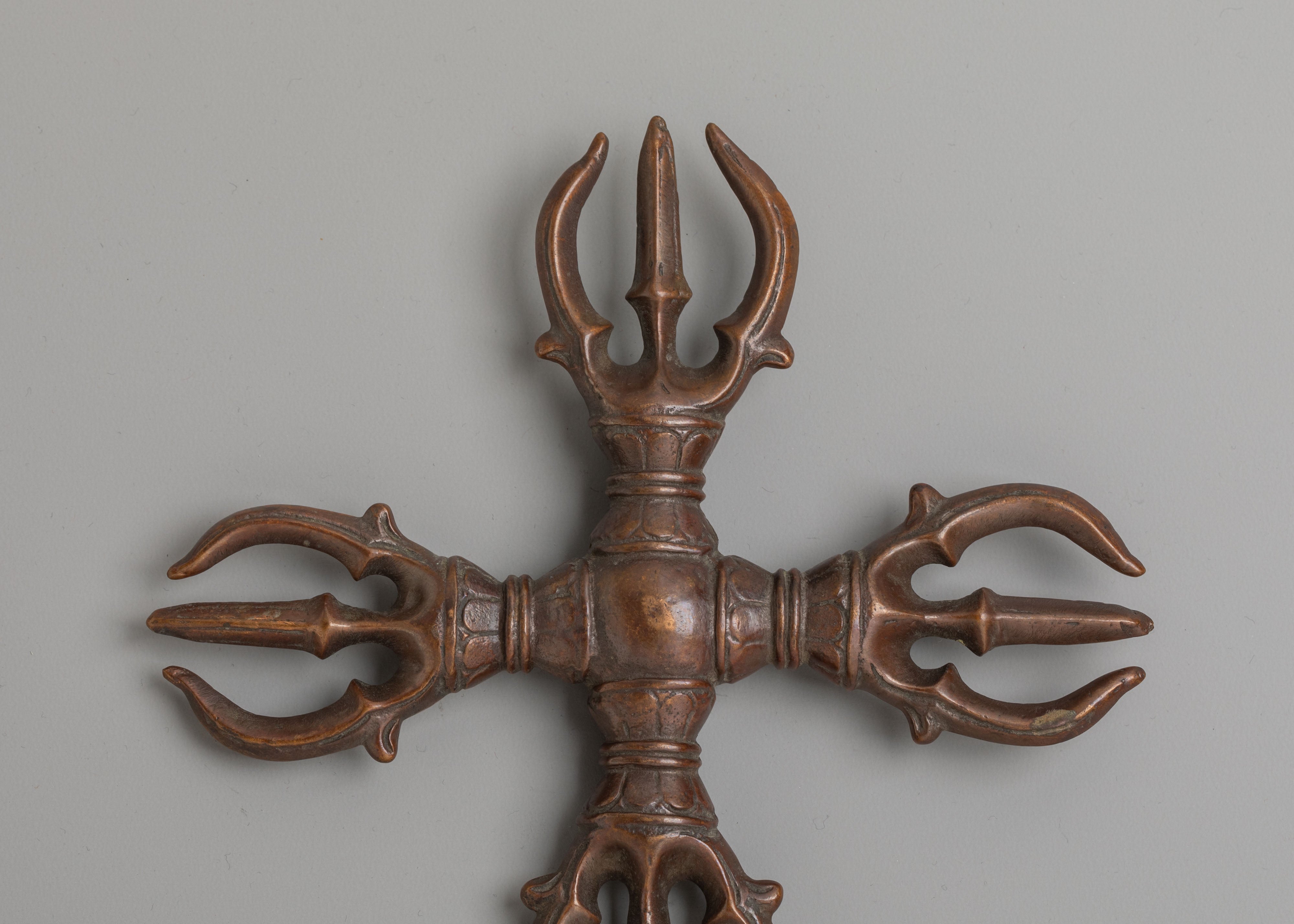 Handcrafted Copper Bishwo Vajra | Sacred Dorje for Meditation & Rituals