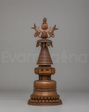 Traditional Altar Kadampa Stupa | Handcrafted Copper Sacred Statue