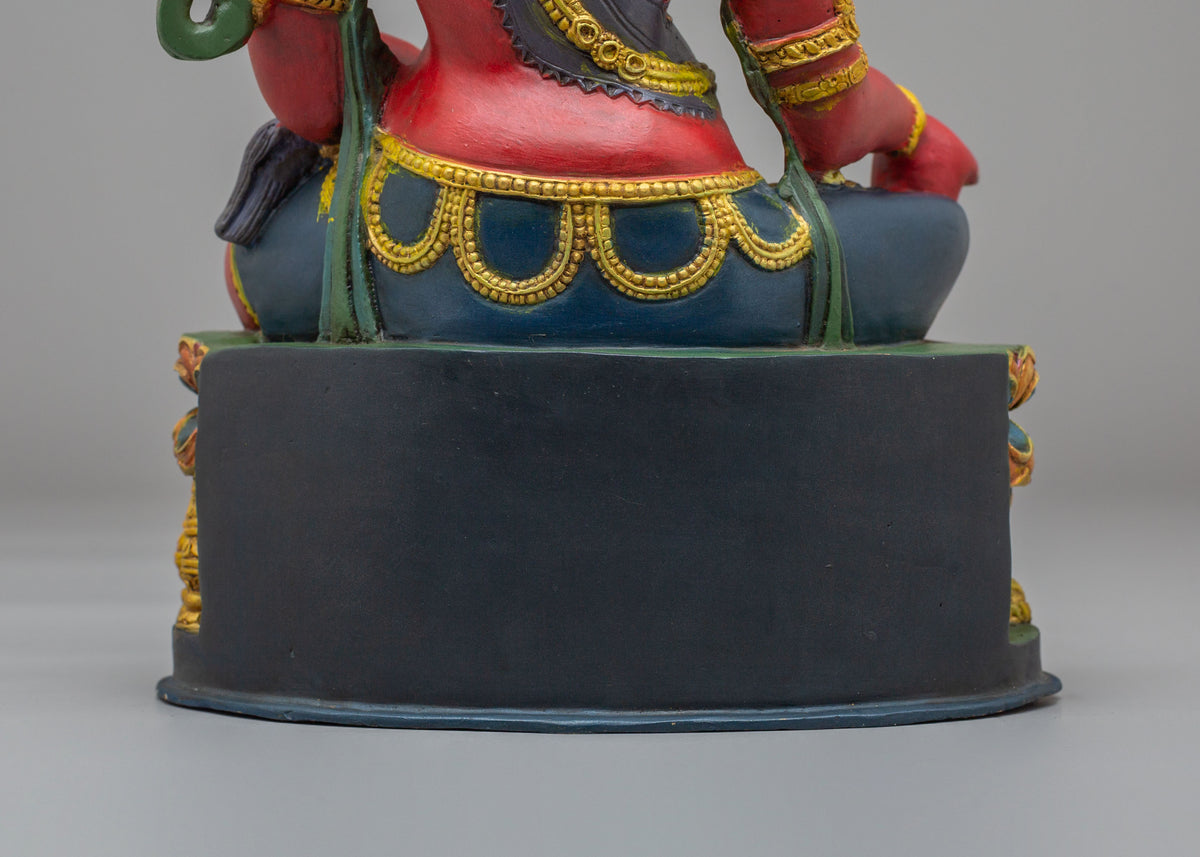 Himalayan Dzambhala Altar Deity Statue | Tibetan Wealth Deity Figurine