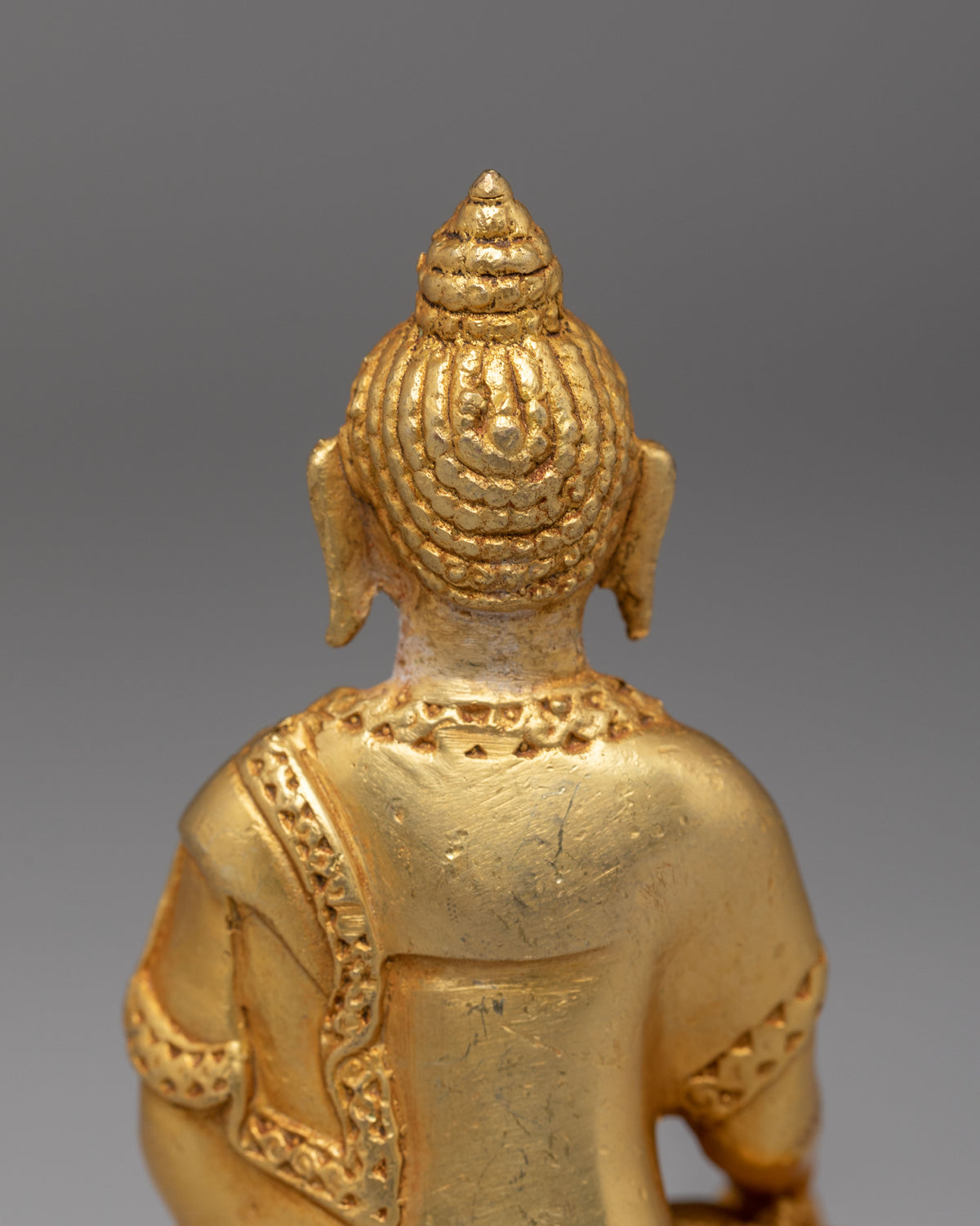 Spiritual Shakyamuni Buddha Deity Statue | Gold Plated Buddhist Altar Decor