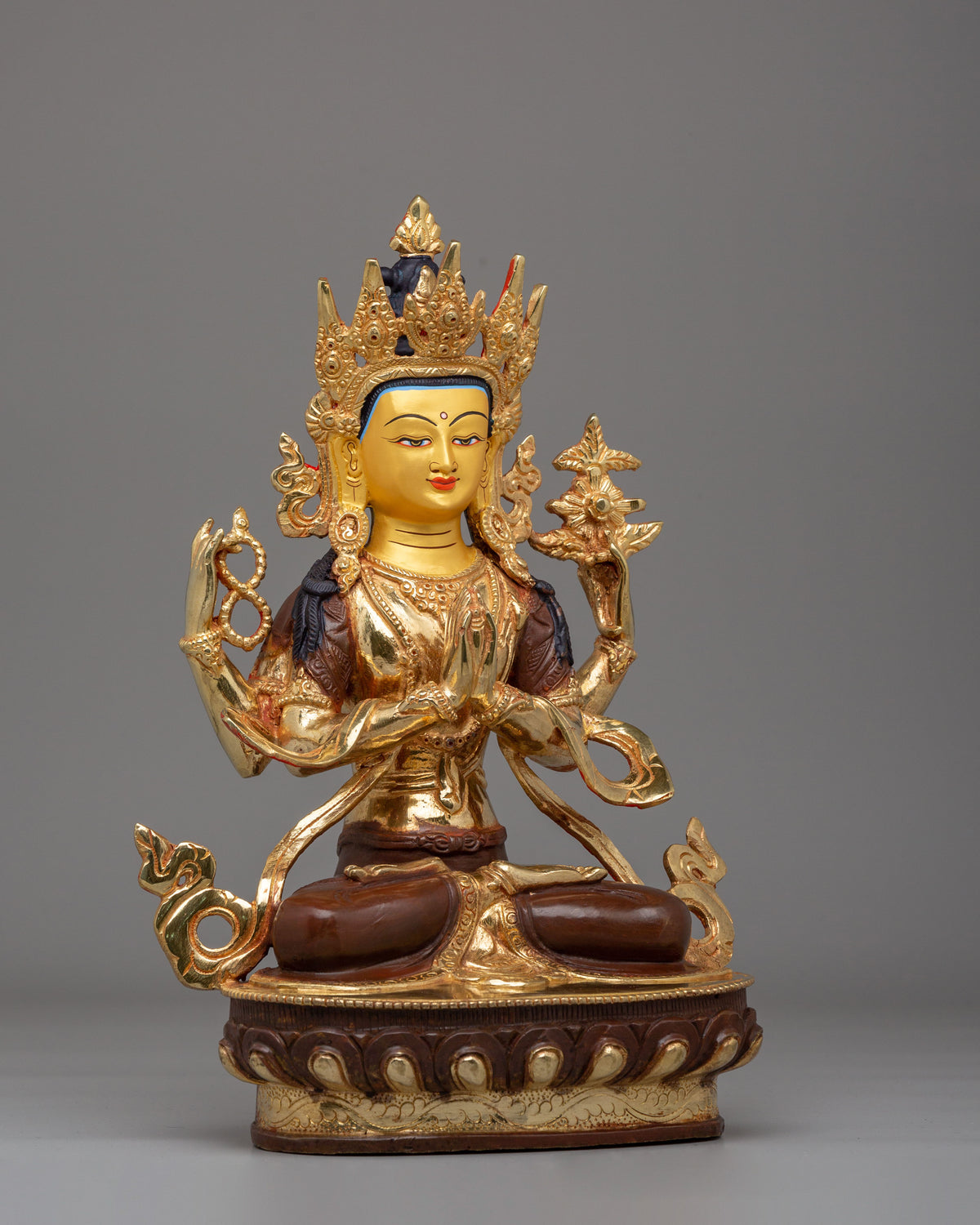 Sacred Avalokiteshvara Bodhisattva Statue | Handcrafted Tibetan Art