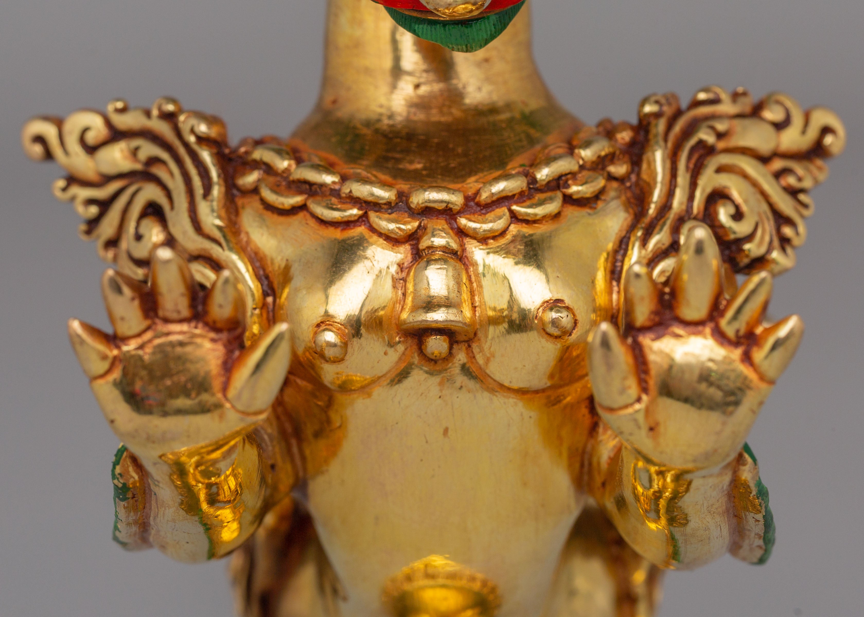 Sacred Tibetan Guardian Lions Set | Traditional Himalayan Lion Figurines