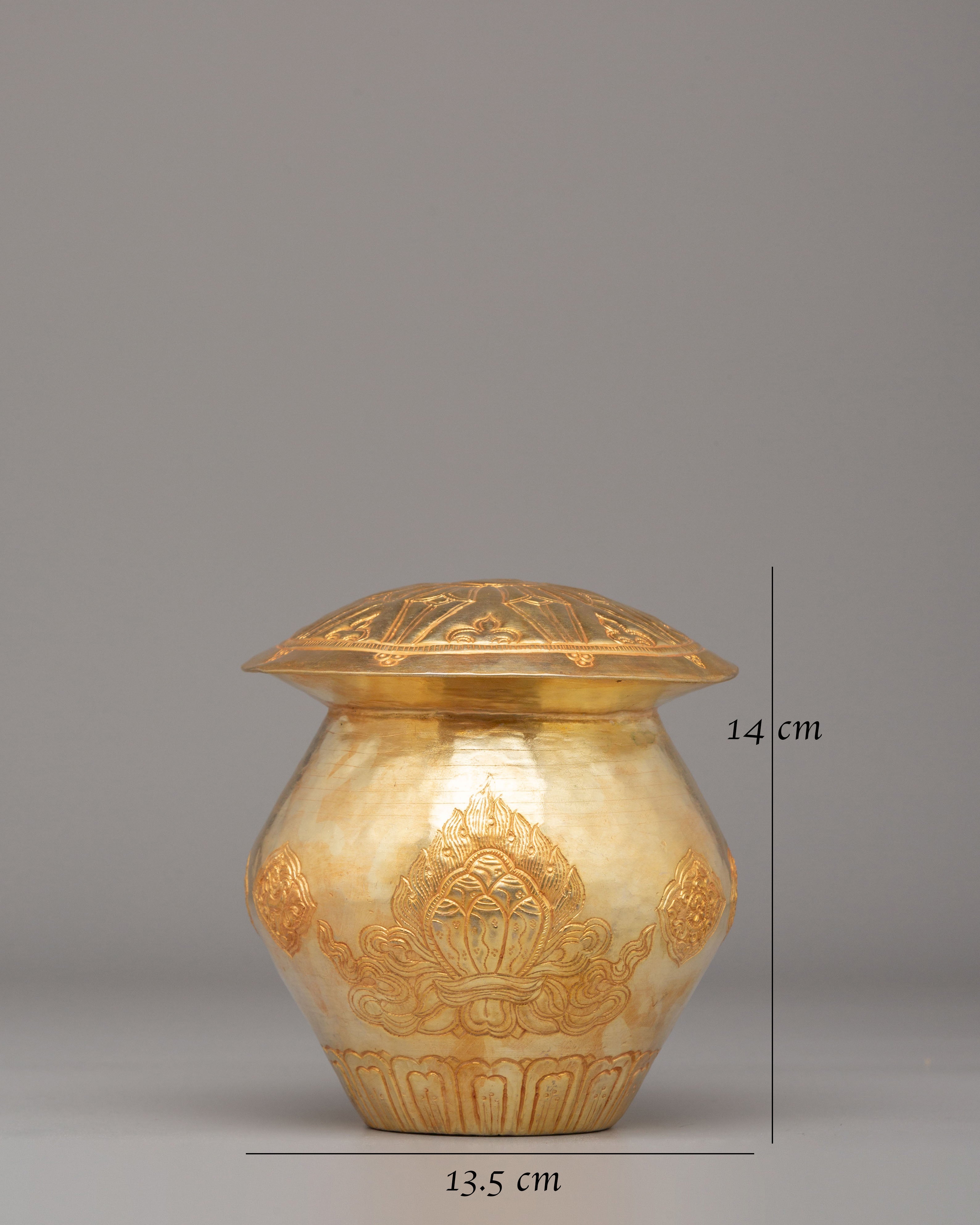 Traditional Himalayan Kalash | Copper Sacred Offering Vase