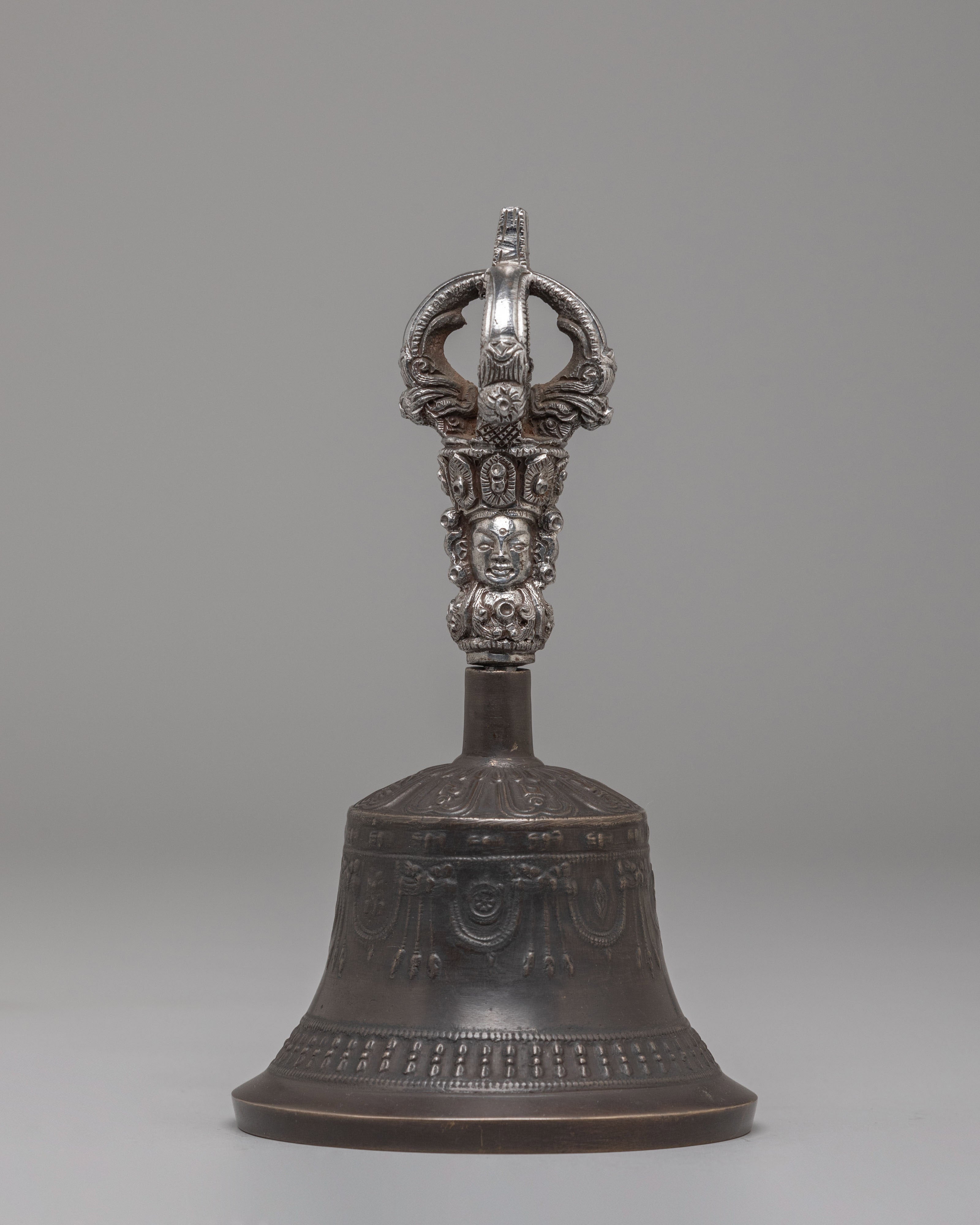 Sacred Buddhist Dorje Bell Set | Bronze Vajra and Bell Ritual Tool