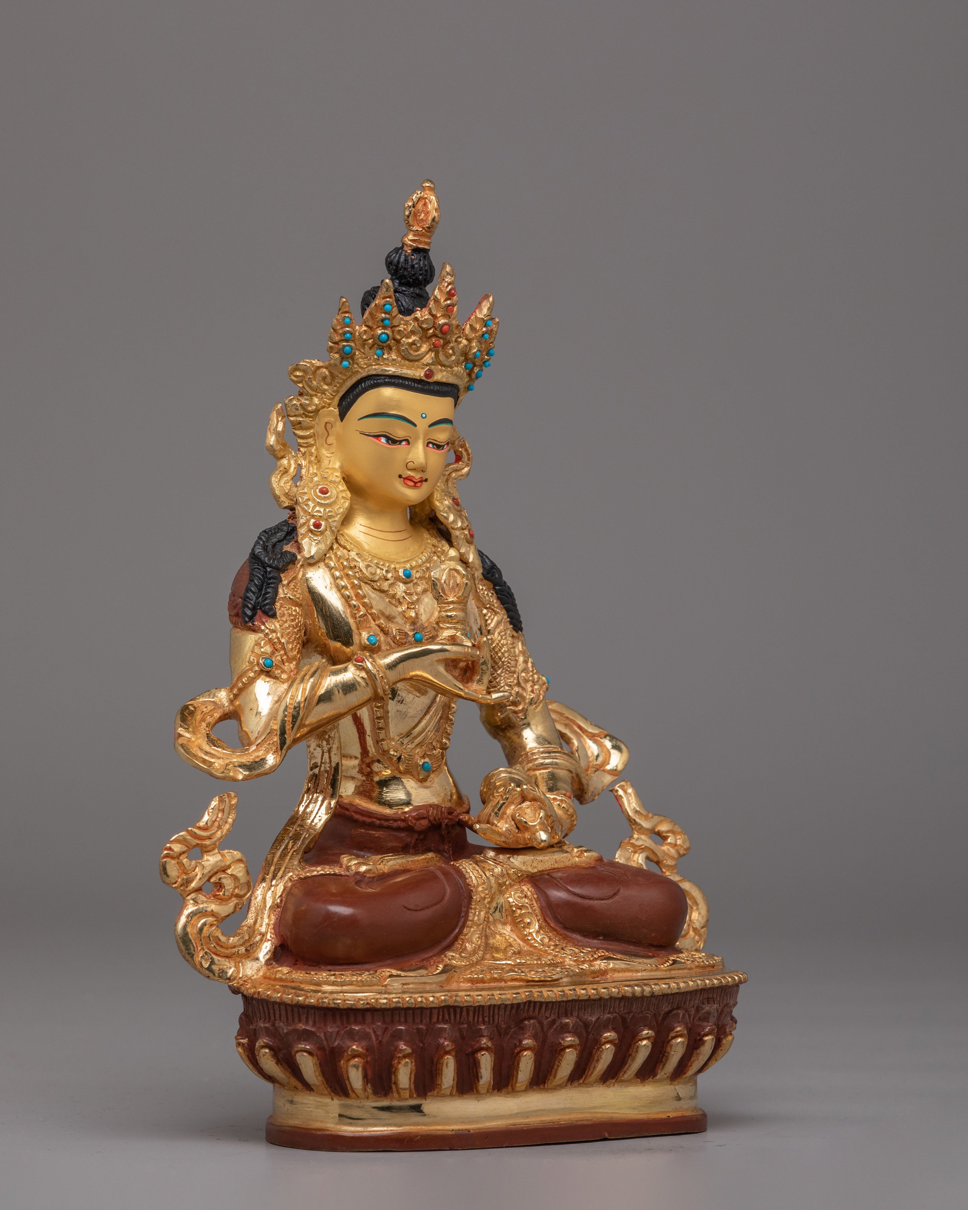 Sacred Vajrasattva Sculpture | Handcrafted Tibetan Artwork for Meditation